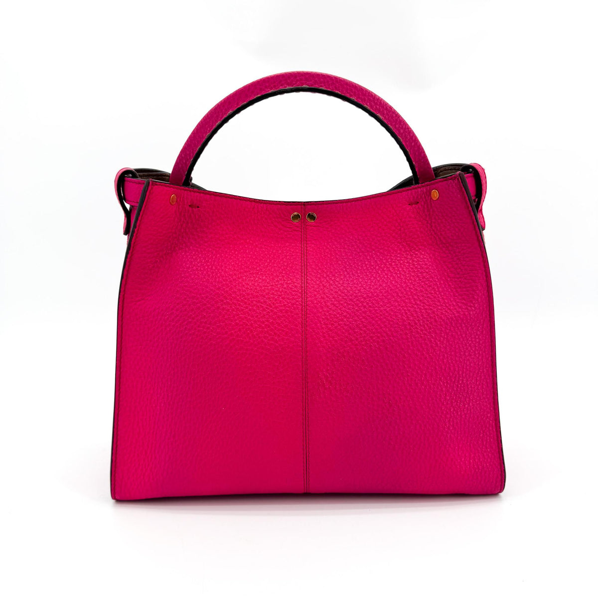 Fendi Selleria Peekaboo Essentially Leather Pink Leather Handbag (Pre-Owned)