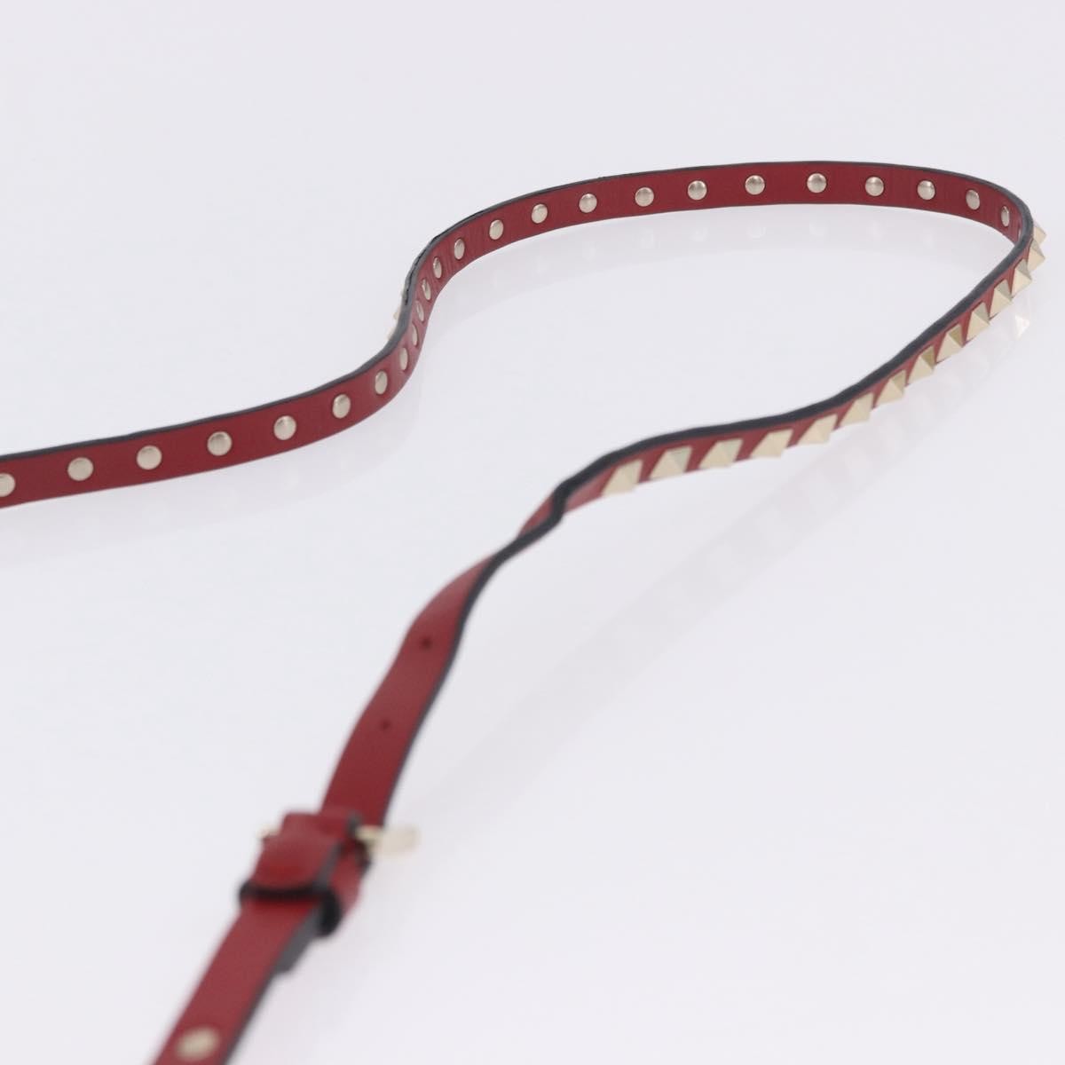 Valentino Garavani Rockstud Camera Leather Red Leather Crossbody Bag Bag (Pre-Owned)