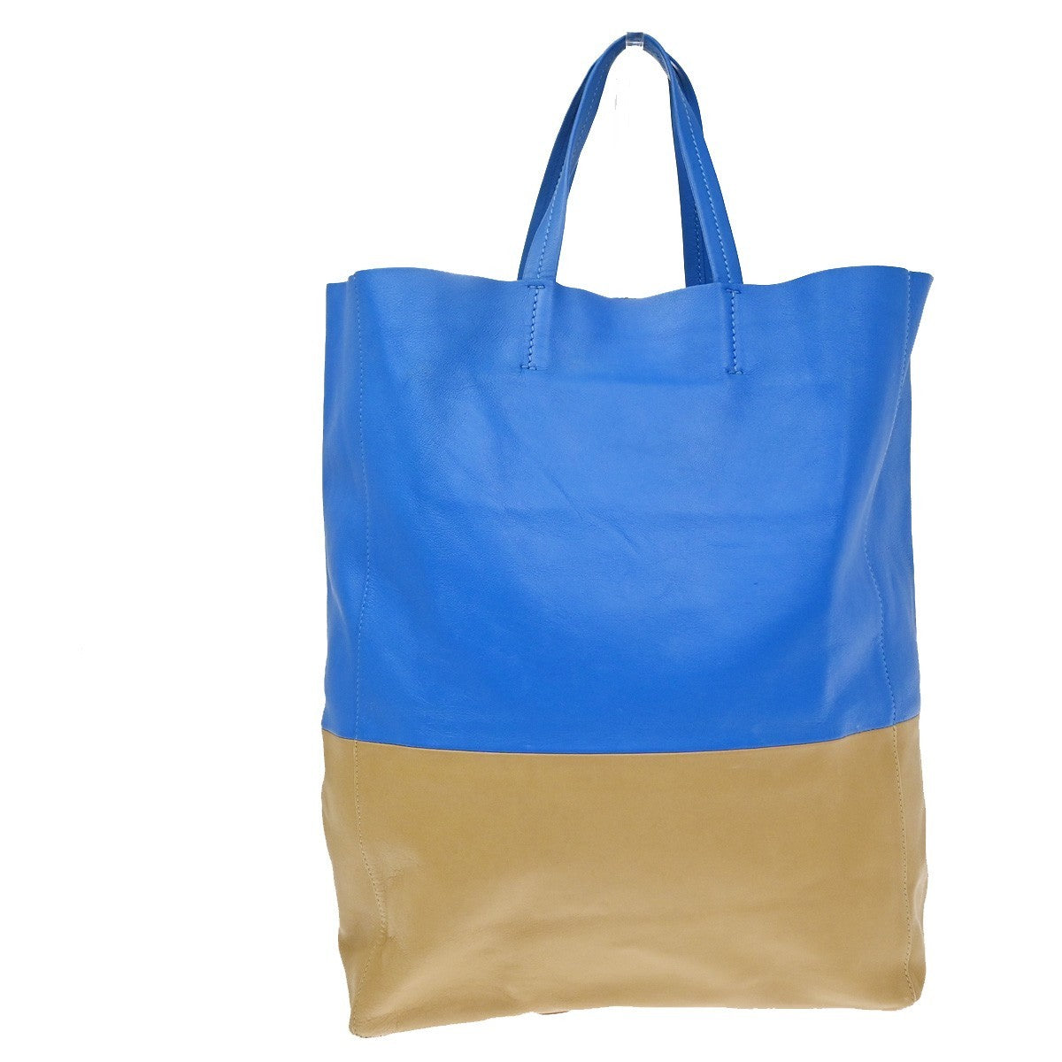 Celine Vertical Bi-Cabas Tote Leather Multicolour Leather Tote Bag Bag (Pre-Owned)