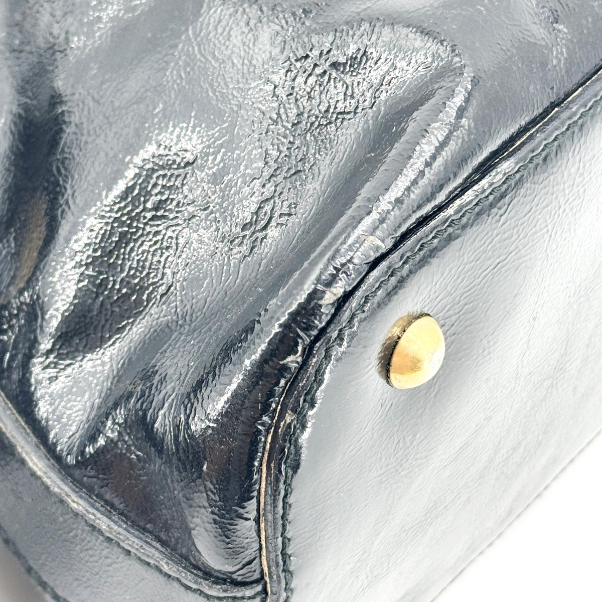 Saint Laurent Muse Patent Black Patent_Leather Shoulder Bag Bag (Pre-Owned)