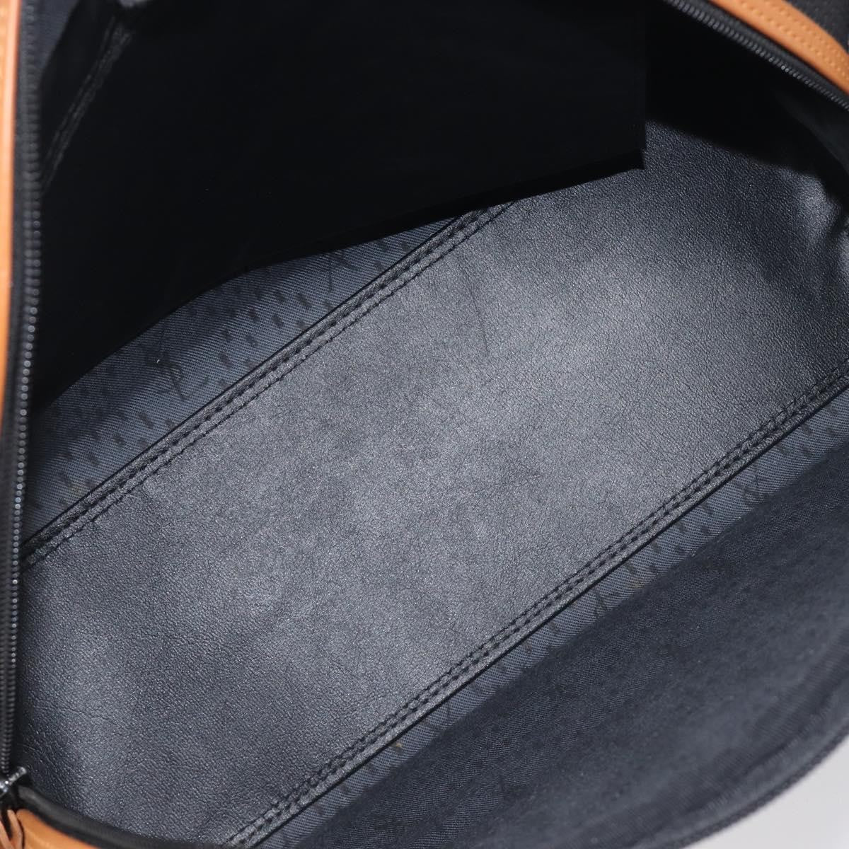 Saint Laurent Boston Bag Canvas Black Canvas Handbag (Pre-Owned)
