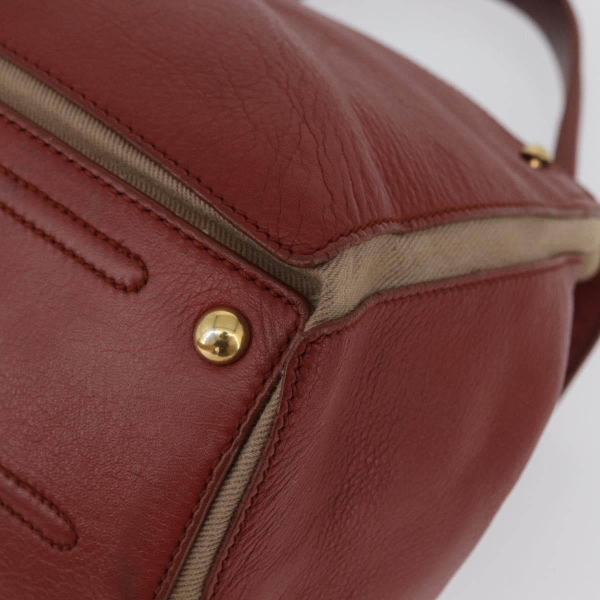 Saint Laurent Muse Two Leather Red Leather Handbag (Pre-Owned)