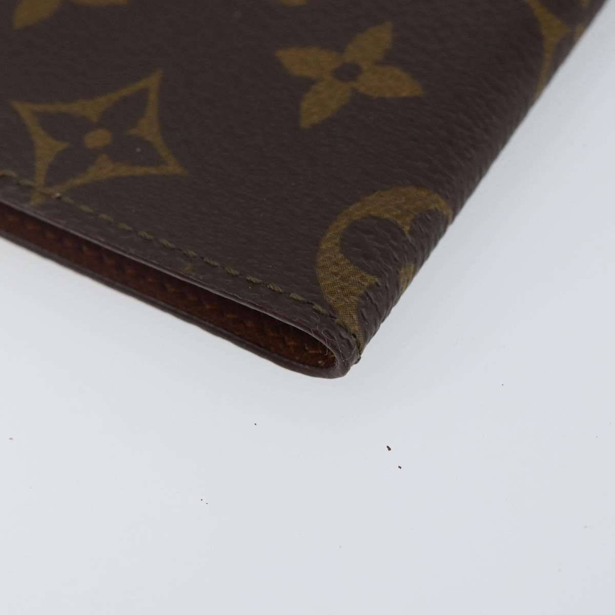 Louis Vuitton Porte Cartes Pression Card Case Monogram Canvas Brown Canvas Card Holders Accessory (Pre-Owned)