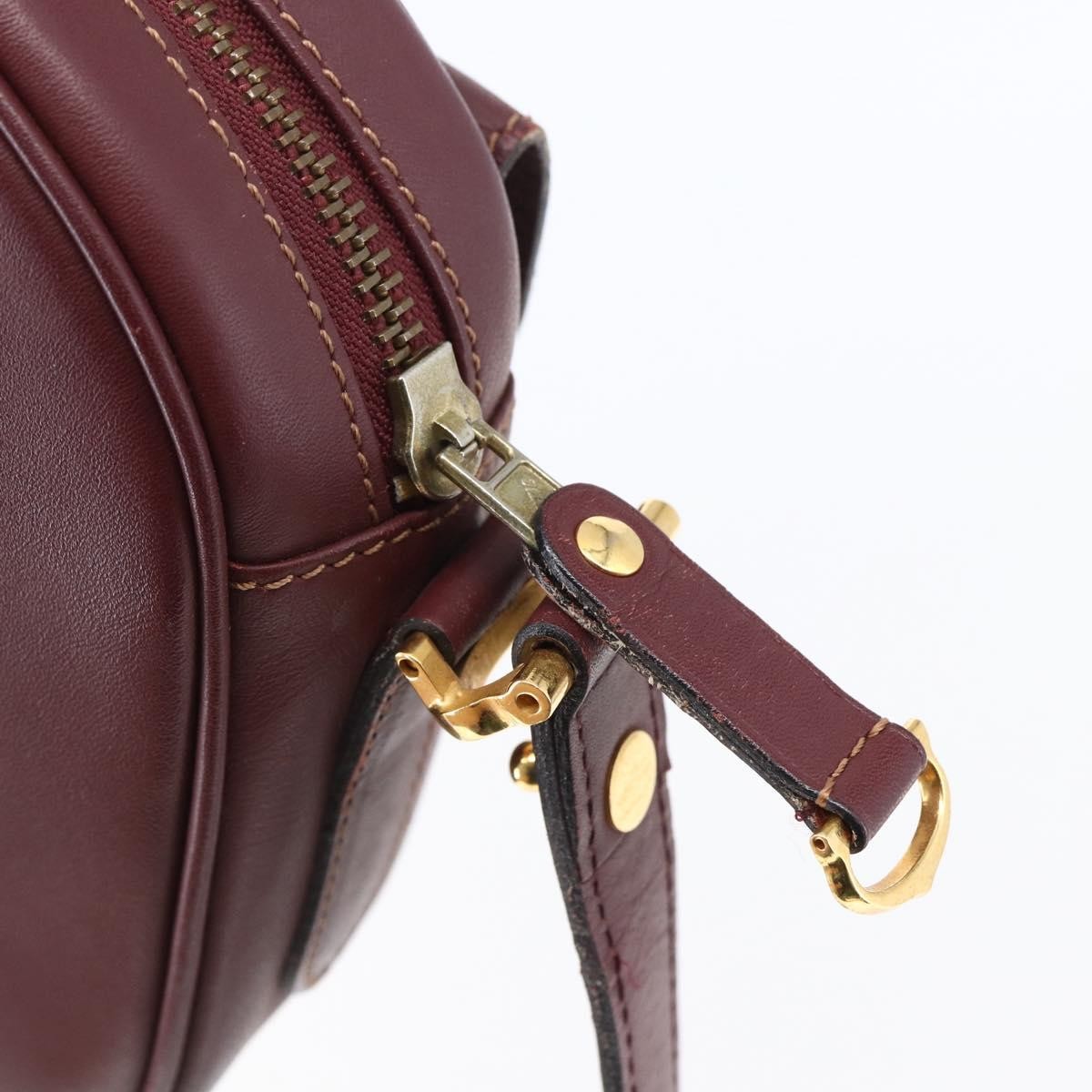 Cartier Must De Cartier Leather Burgundy Leather Bag (Pre-Owned)