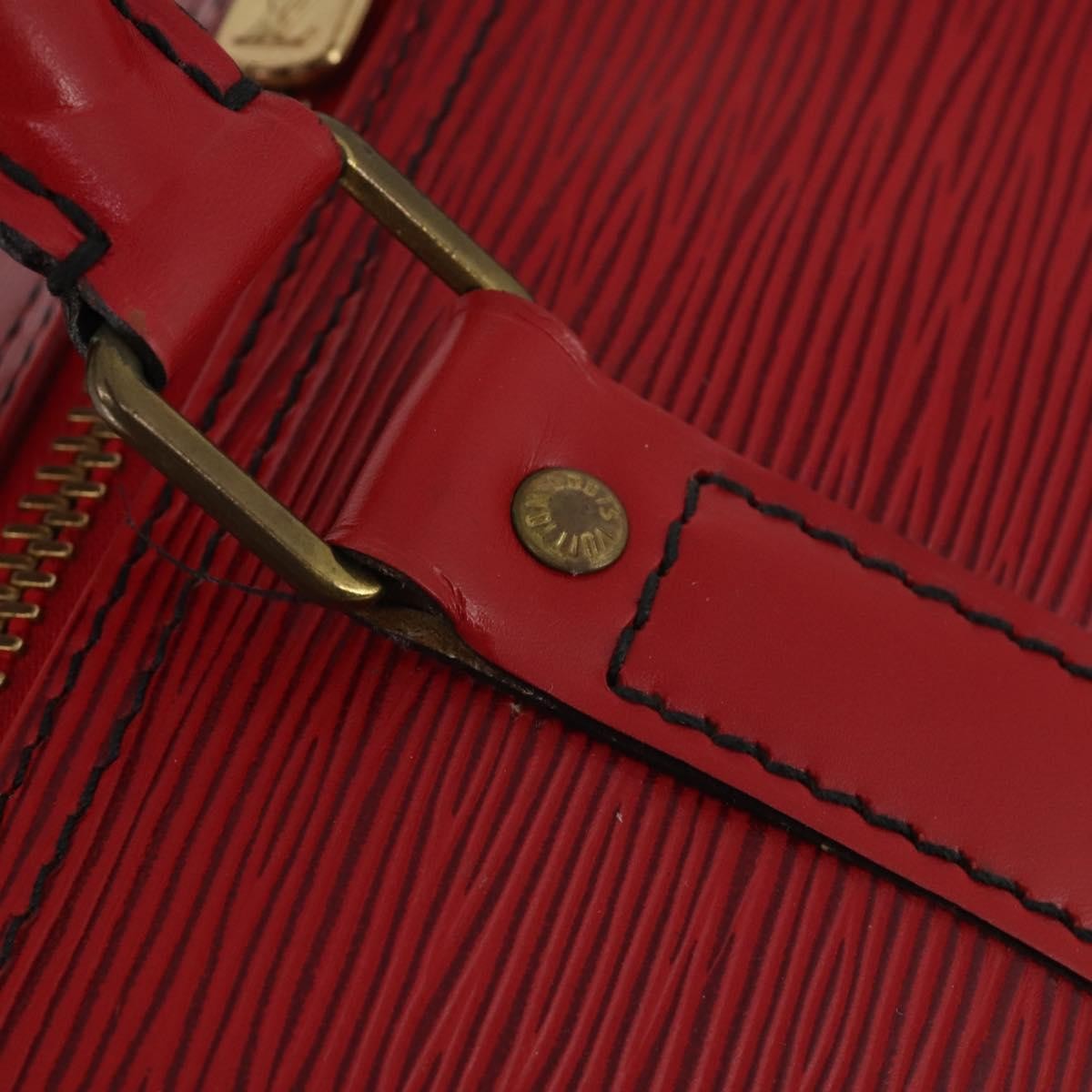Louis Vuitton Keepall Epi Red Leather Travel Bag Bag (Pre-Owned)