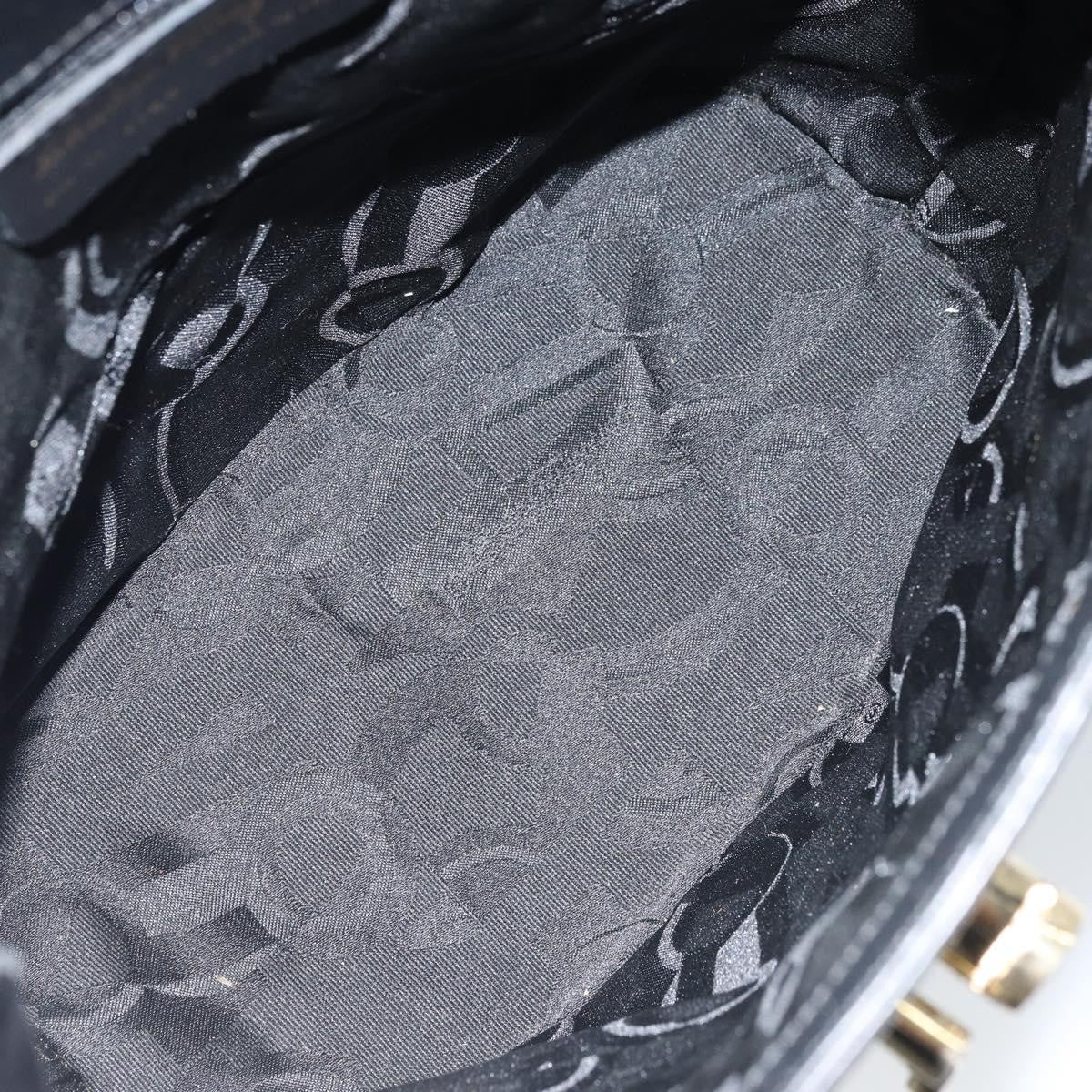 Salvatore Ferragamo Vintage Leather Black Leather Tote Bag Bag (Pre-Owned)
