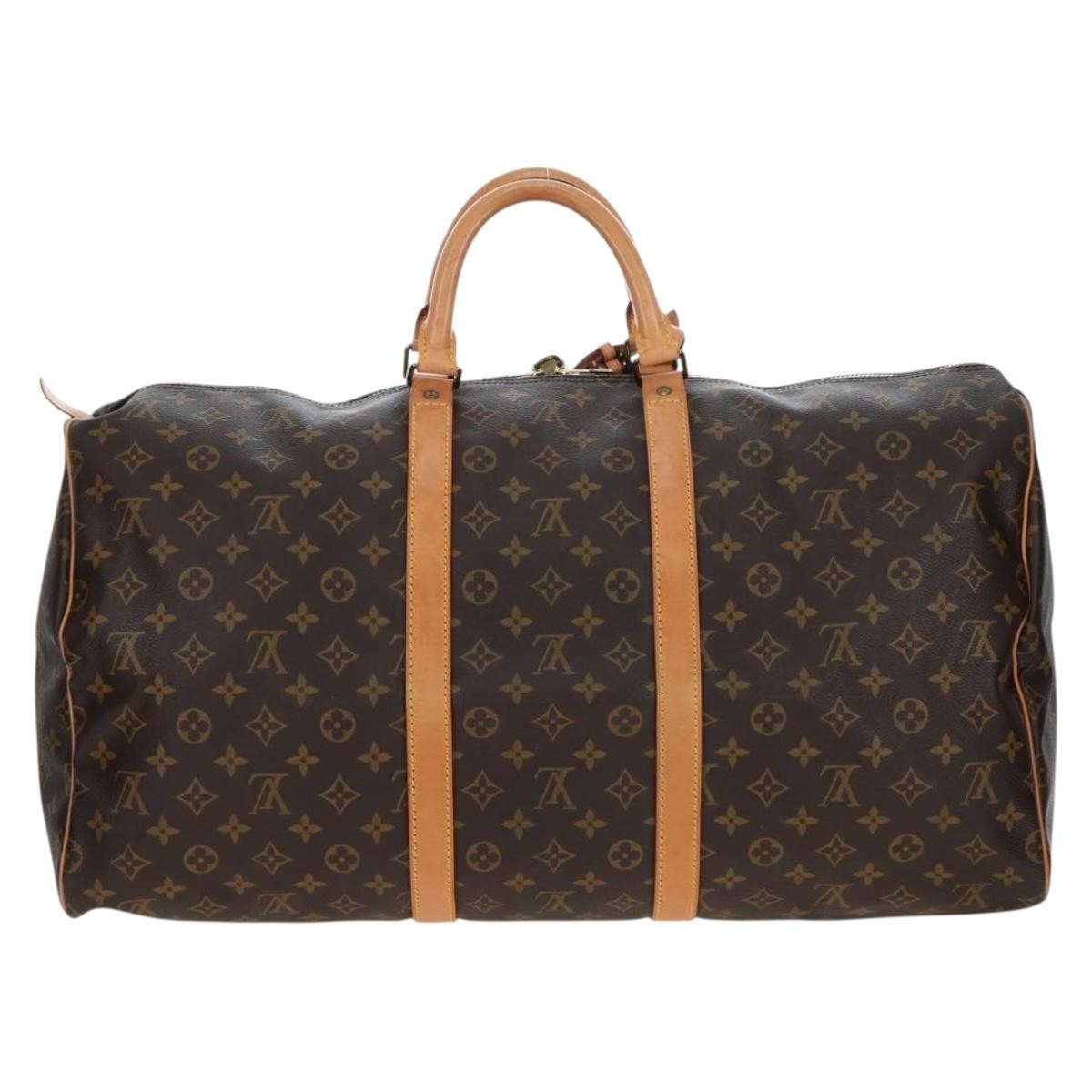 Louis Vuitton Keepall Monogram Canvas Brown Canvas Travel Bag Bag (Pre-Owned)