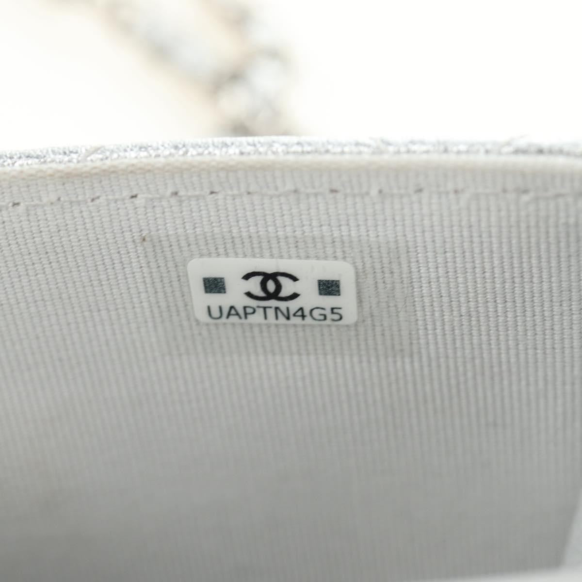 Chanel Cc Star Flap Chain Belt Quilted Lambskin Silver Leather Clutche & Pouche Bag (Pre-Owned)