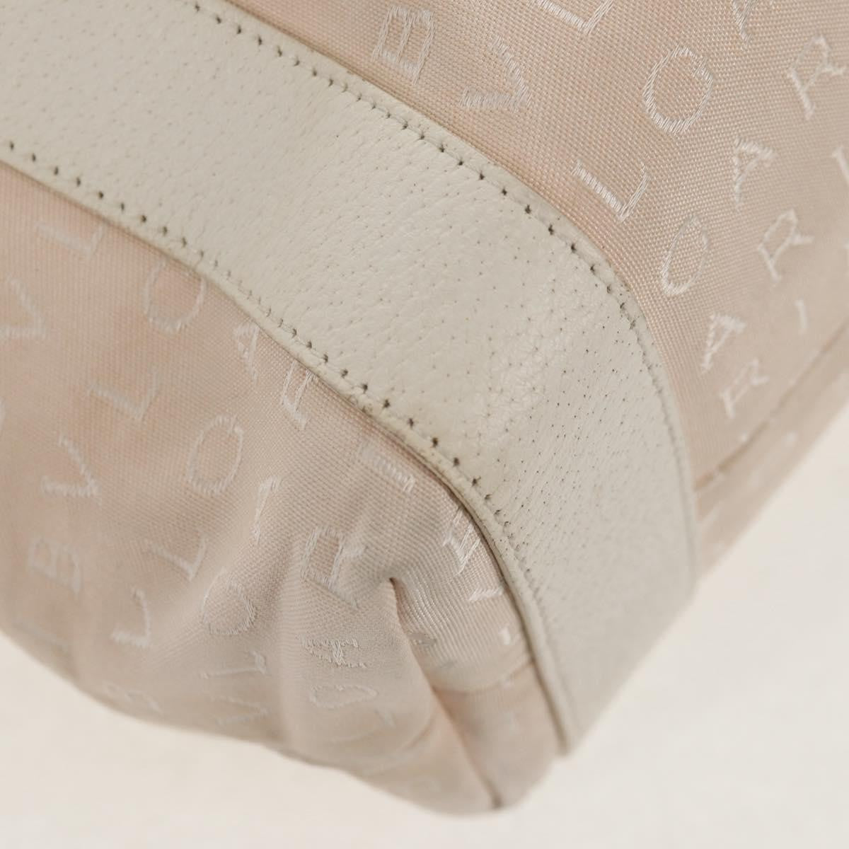 Bvlgari Logomania Canvas Beige Canvas Tote Bag Bag (Pre-Owned)
