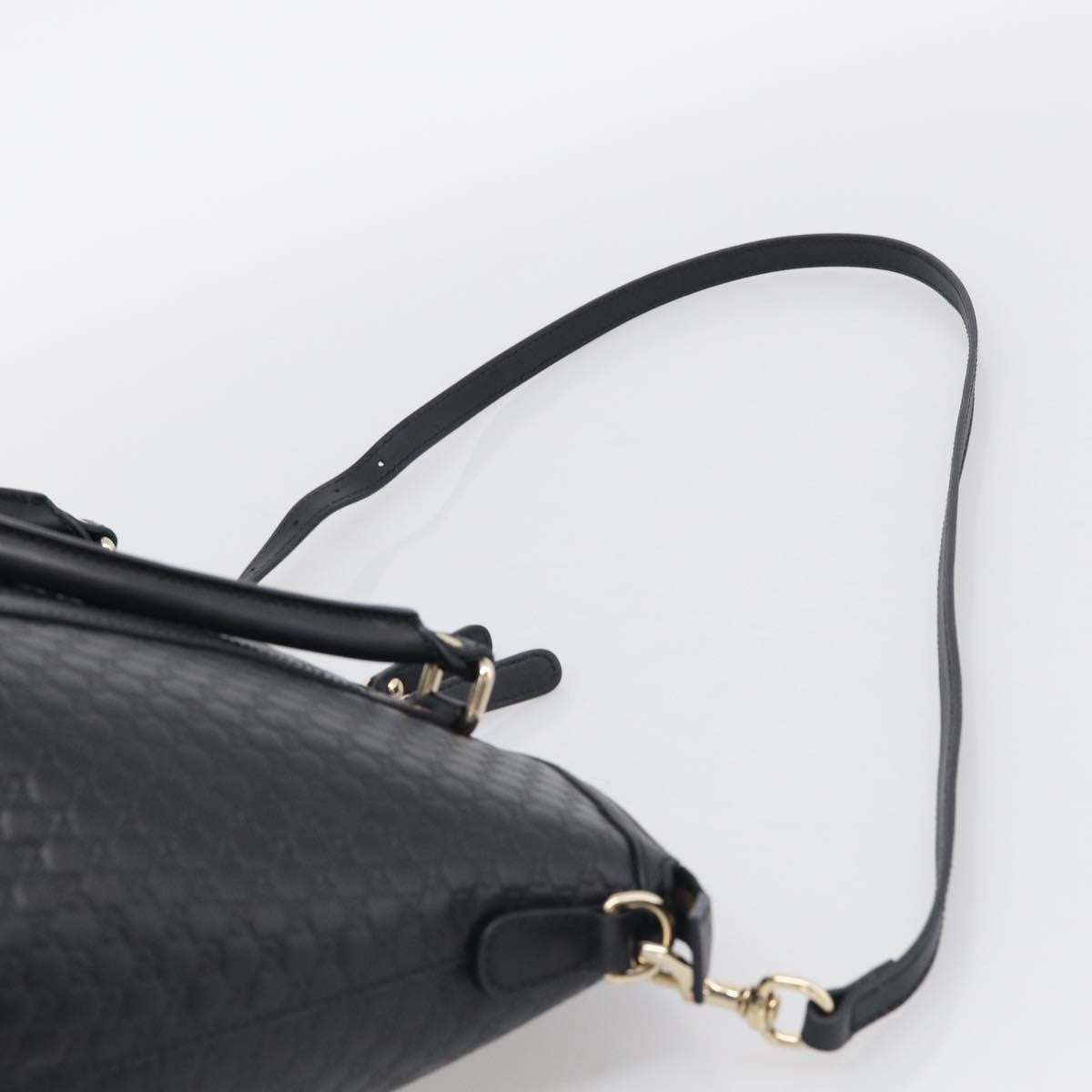 Gucci Guccissima Gg Leather Black Leather Handbag (Pre-Owned)