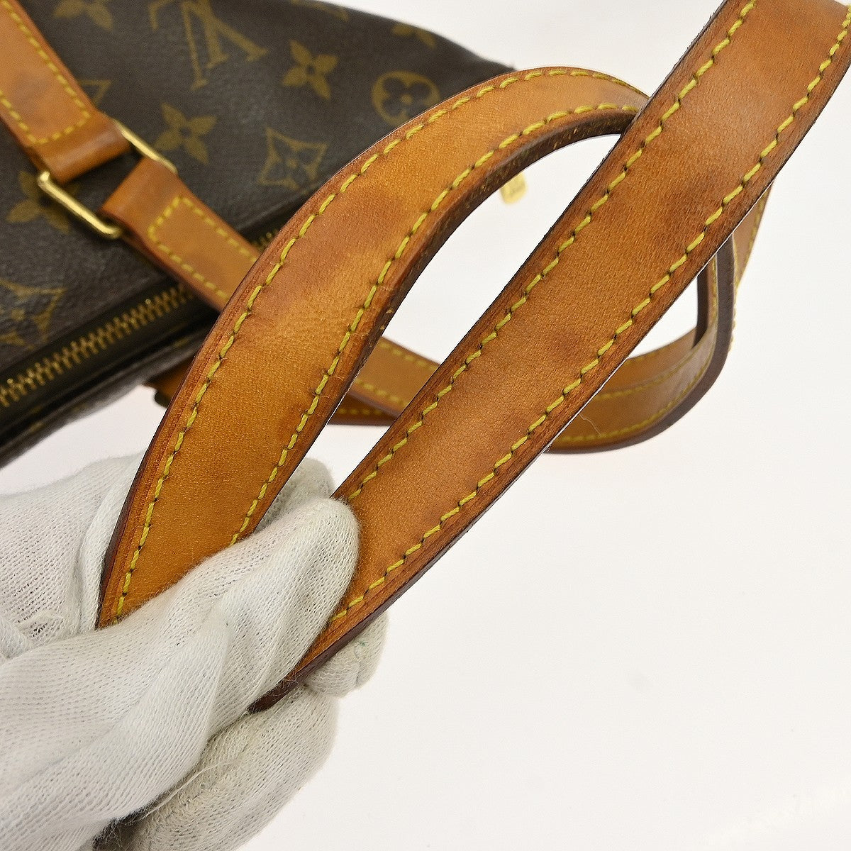Louis Vuitton Cabas Mezzo Monogram Canvas Brown Canvas Shoulder Bag Bag (Pre-Owned)