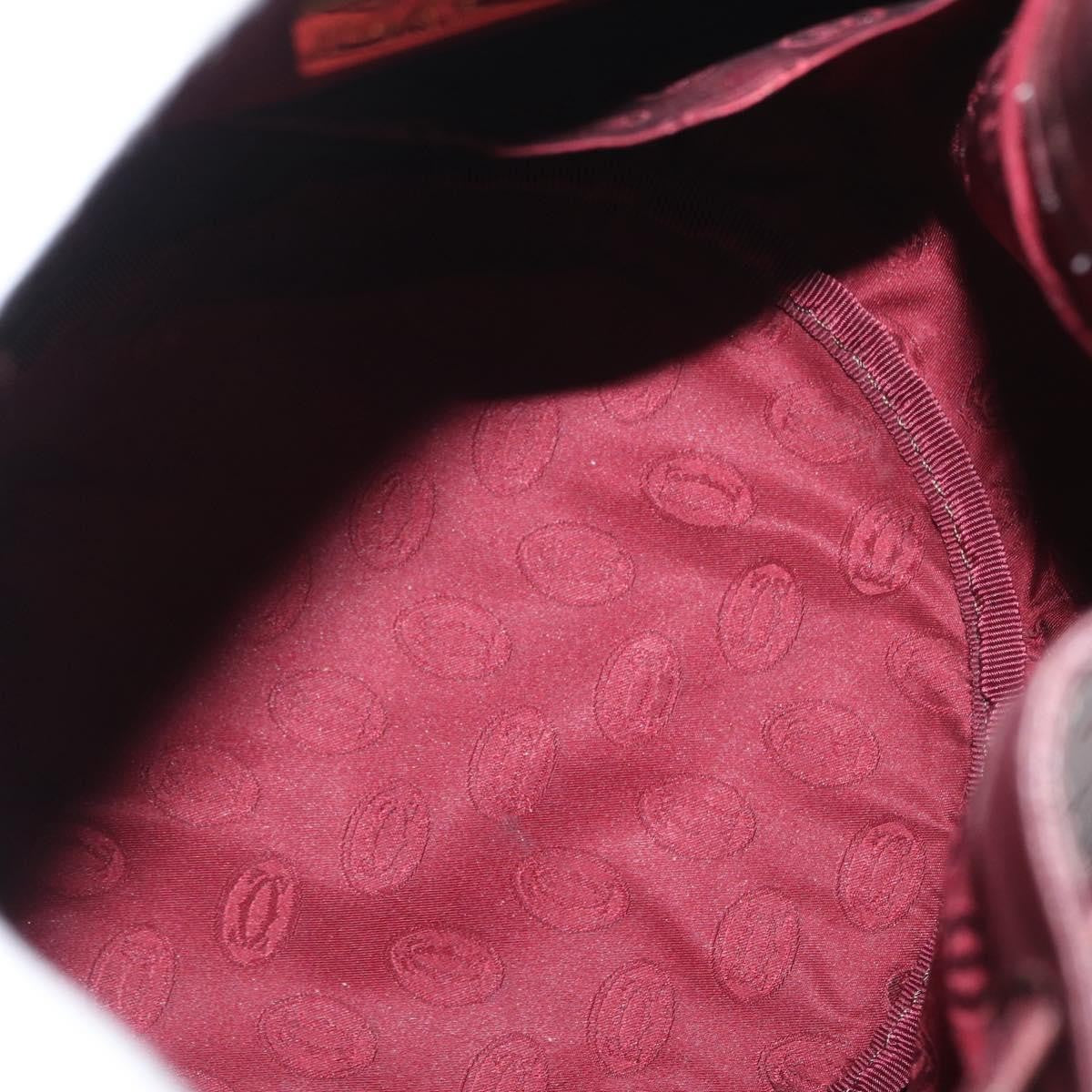 Cartier Must De Cartier Leather Burgundy Leather Shoulder Bag Bag (Pre-Owned)
