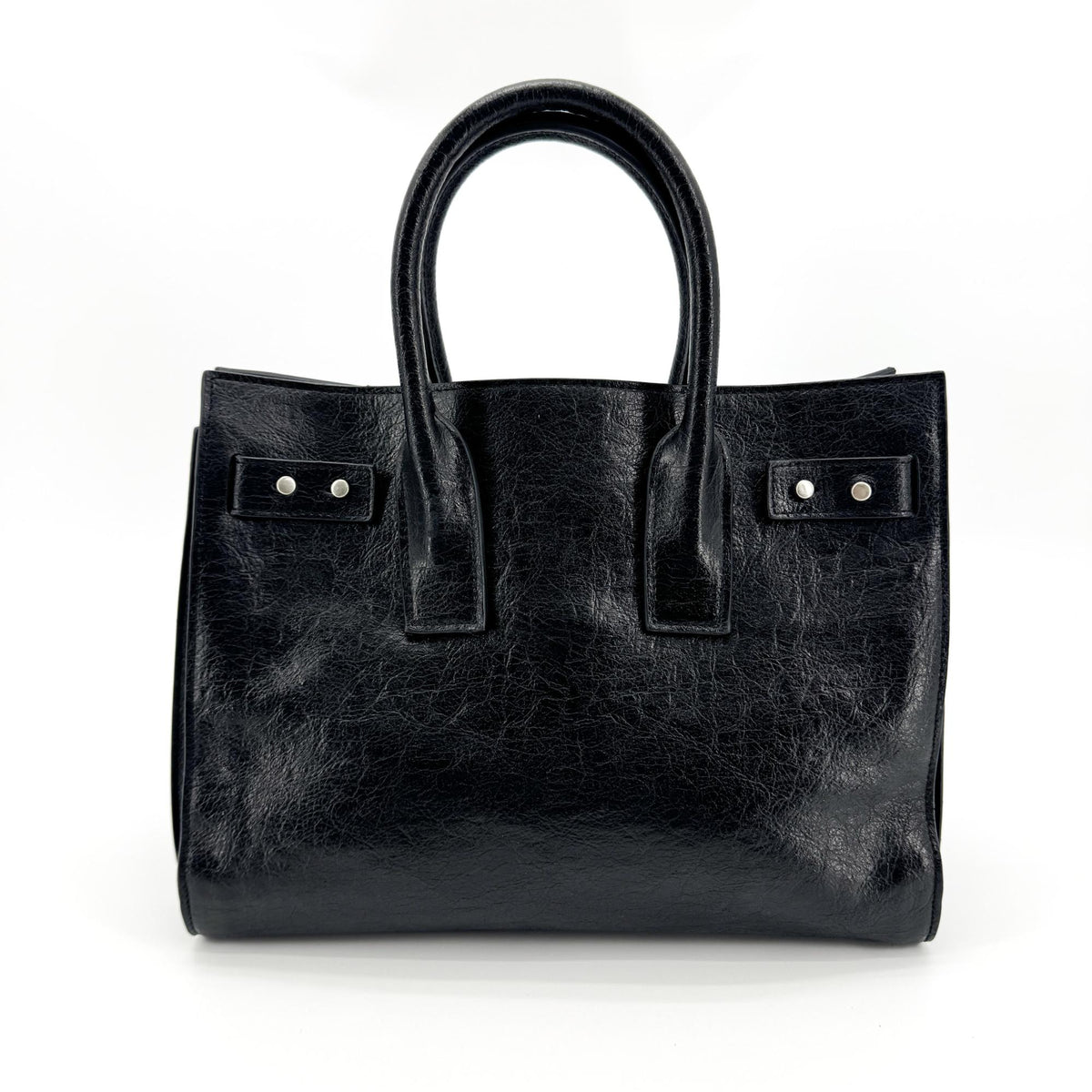 Saint Laurent Sac De Jour Leather Black Leather Handbag (Pre-Owned)