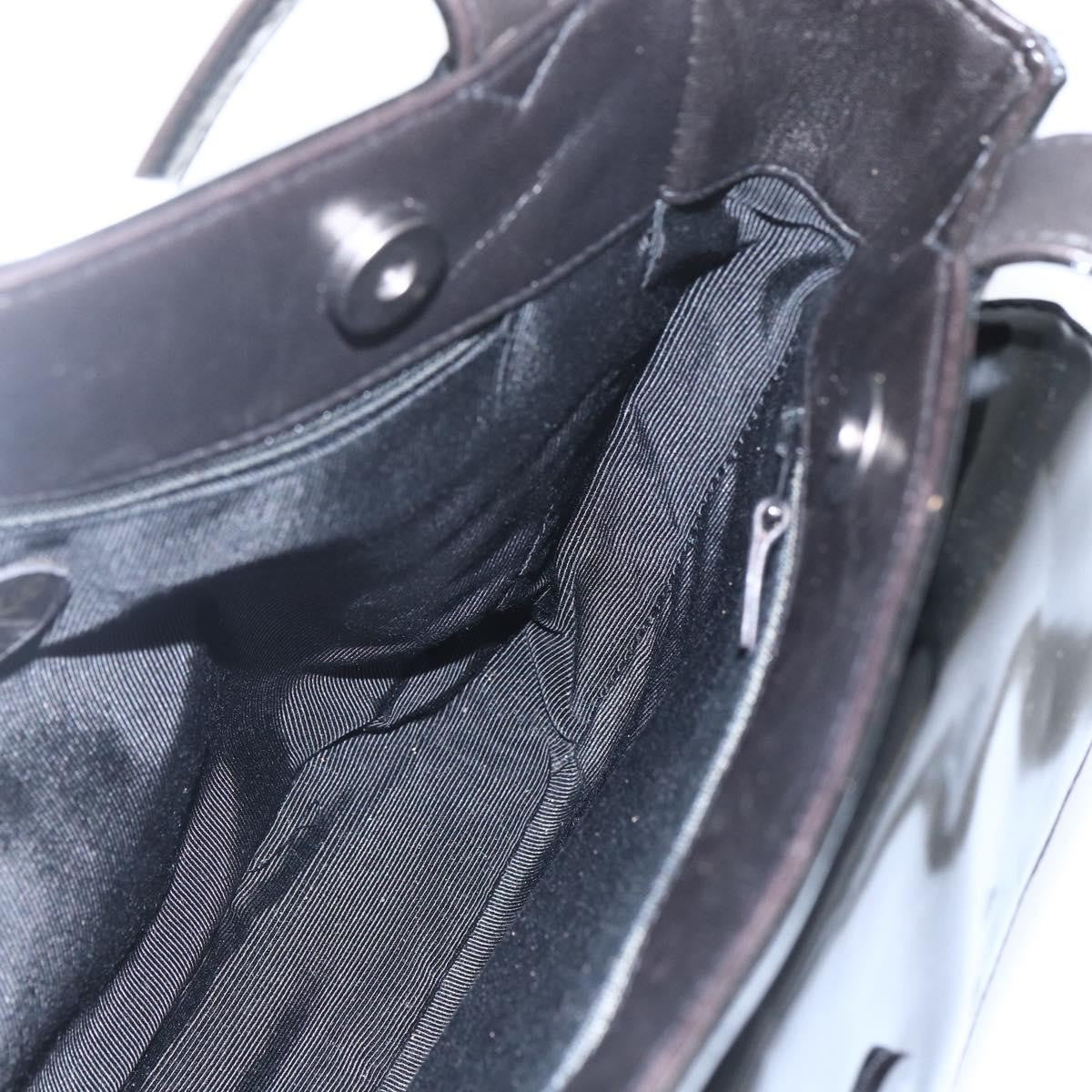 Chanel Vintage Flap Patent Leather Black Patent_Leather Shoulder Bag Bag (Pre-Owned)
