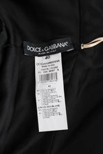 Dolce & Gabbana Gold and Black Silk Stretch Bodysuit Women's Romper