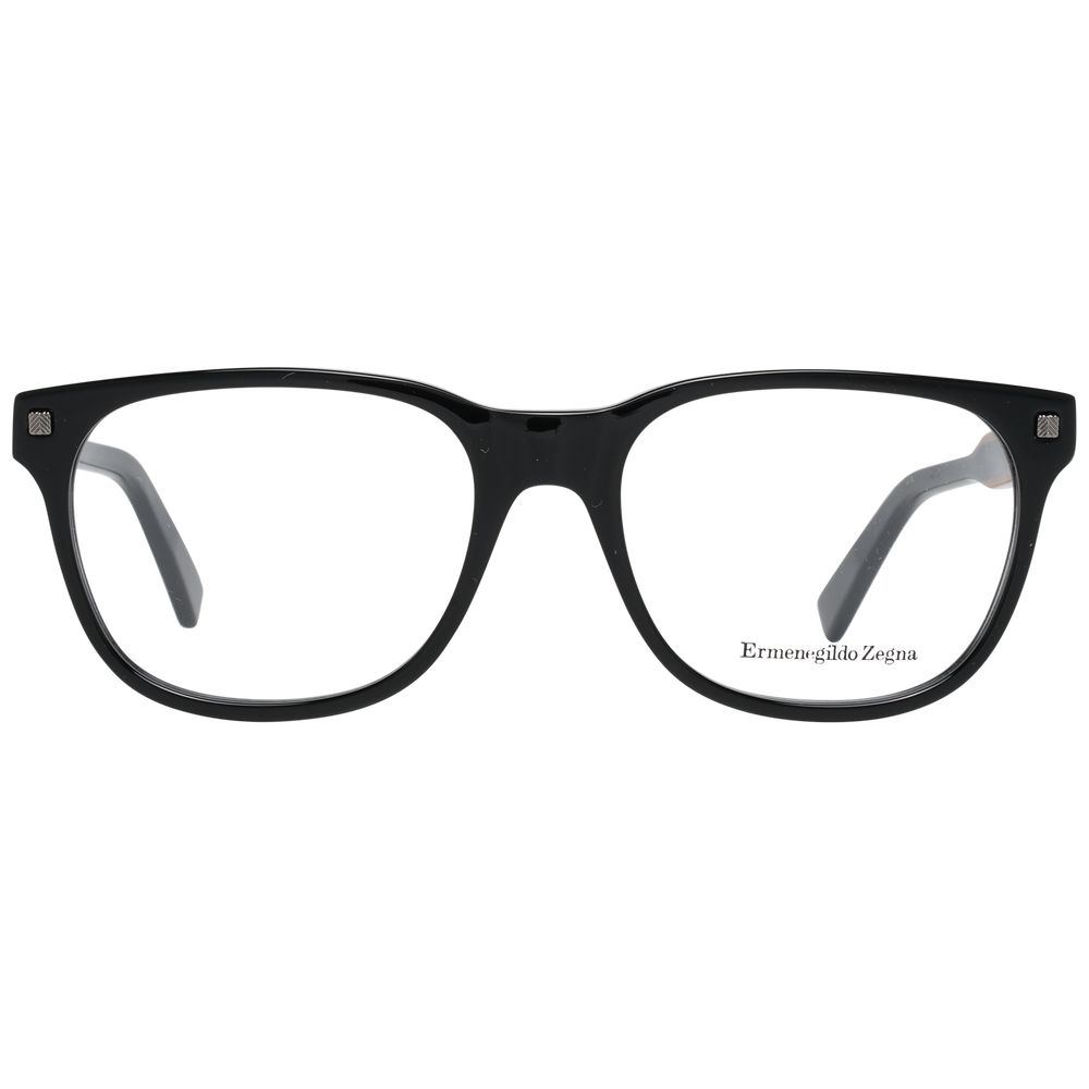 Ermenegildo Zegna Black Plastic Glasses Men's (Frames)