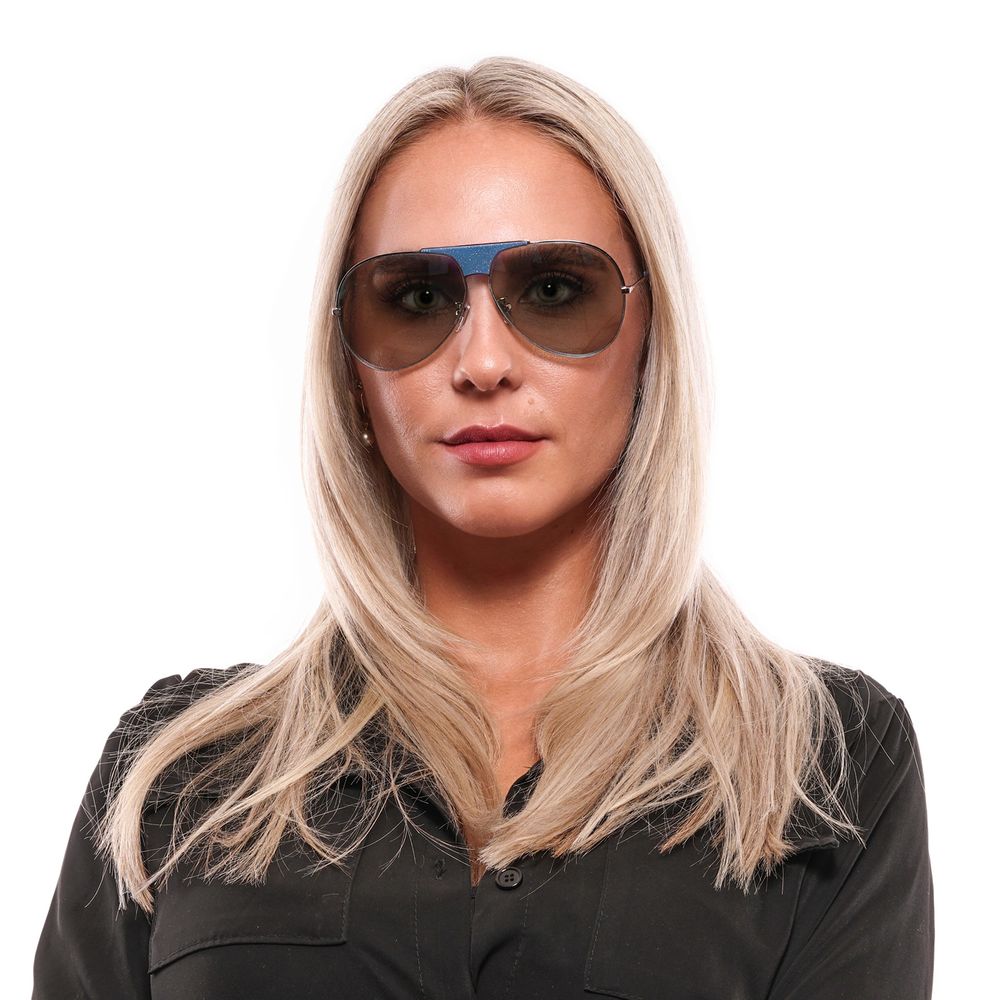 Police Blue Plastic Women's Sunglasses