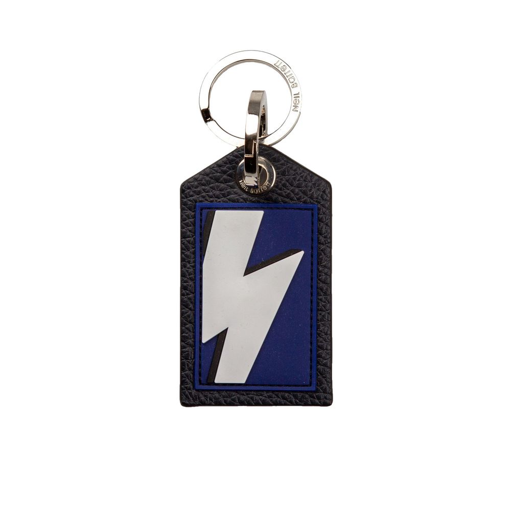 Neil Barrett Blue Leather Men Men's Keychain