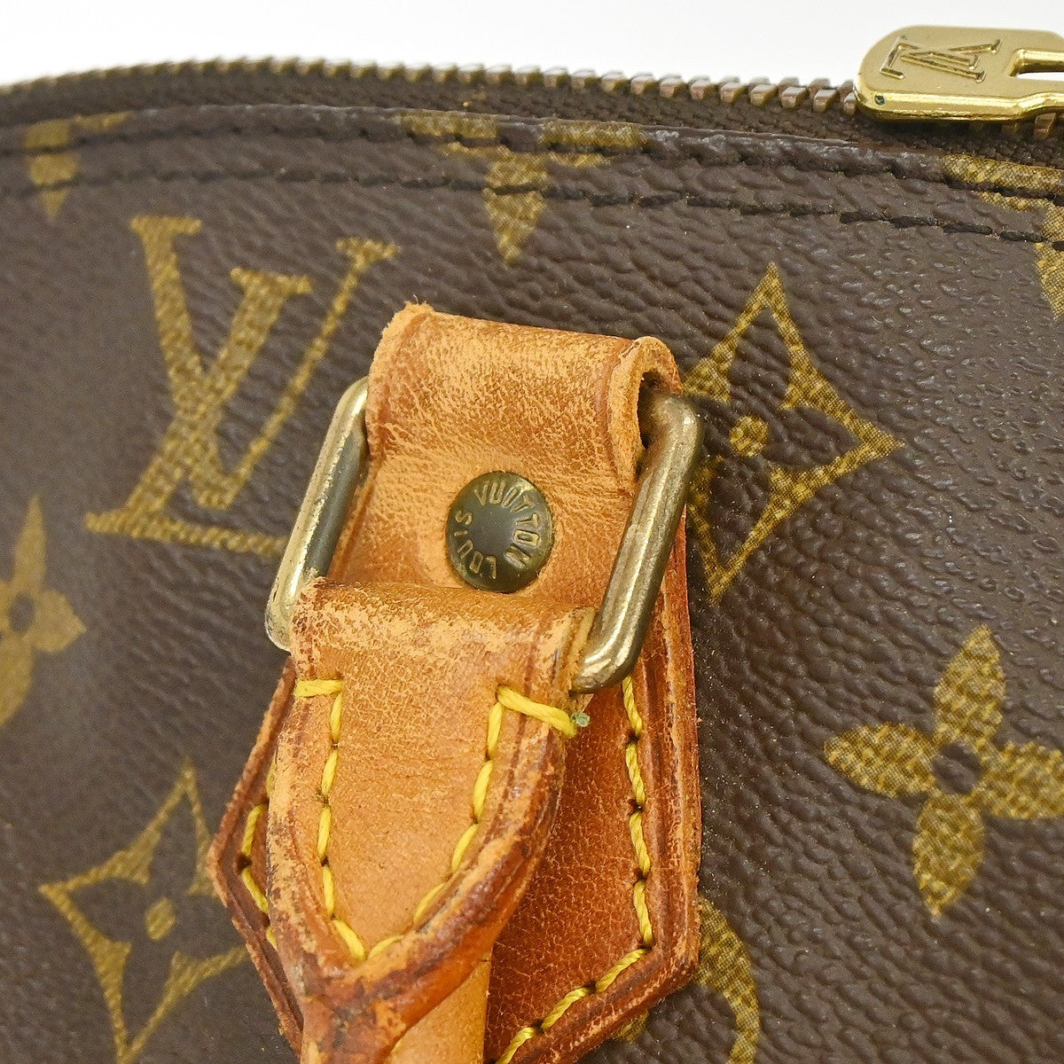 Louis Vuitton Alma Monogram Brown Canvas Handbag (Pre-Owned)