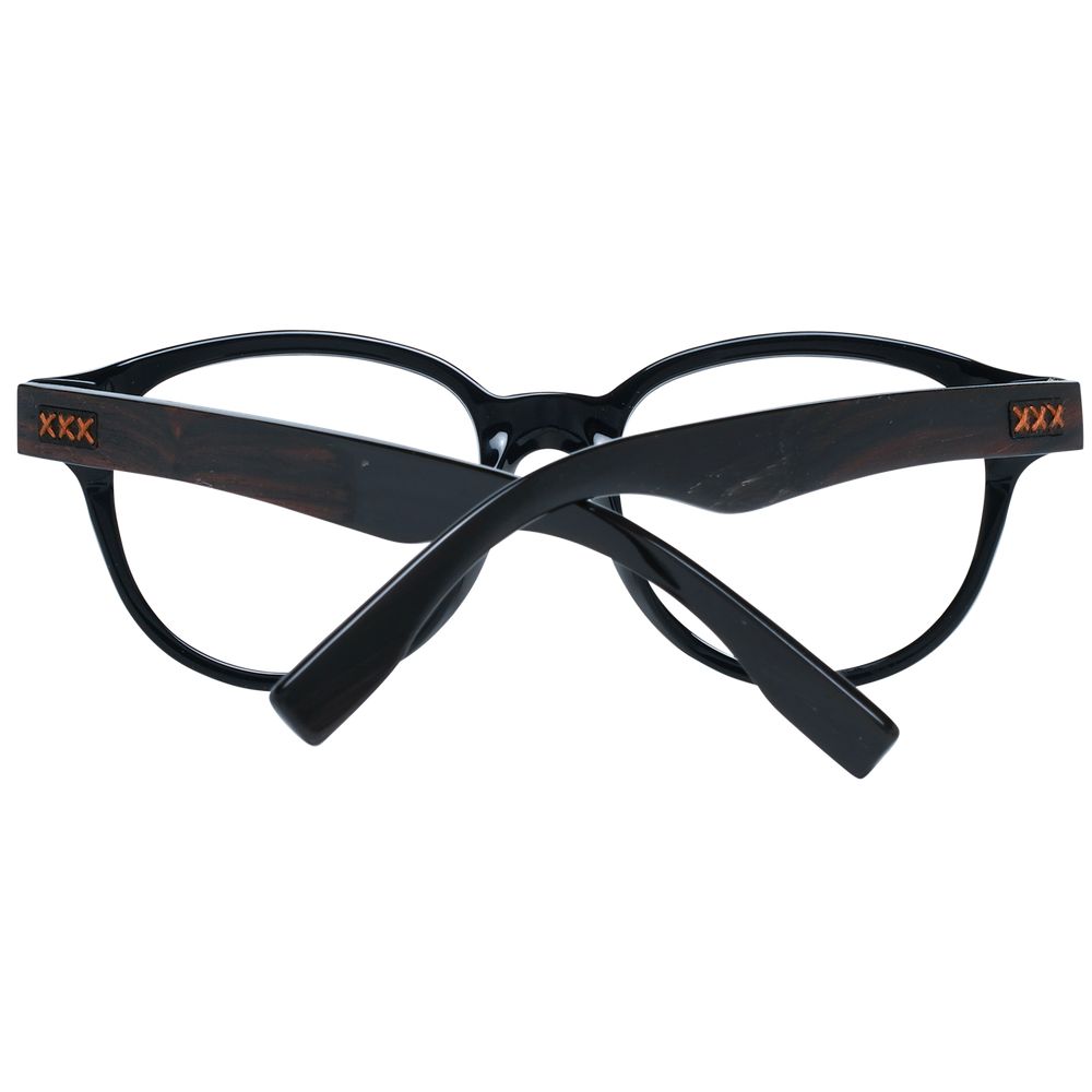 Ermenegildo Zegna Black Plastic Glasses Men's (Frames)
