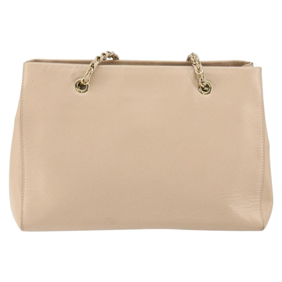Salvatore Ferragamo Vala Leather Beige Leather Shoulder Bag Bag (Pre-Owned)