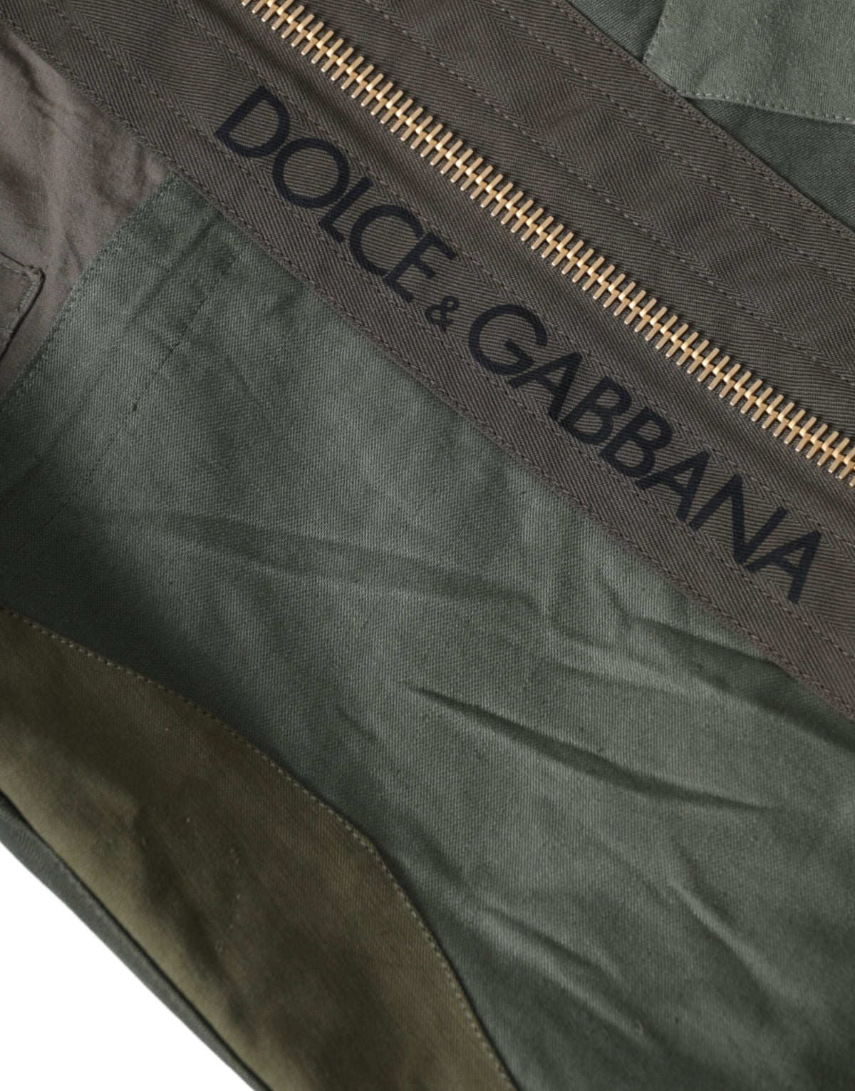 Dolce & Gabbana Military Green Patchwork Rucksack Backpack Men's Bag