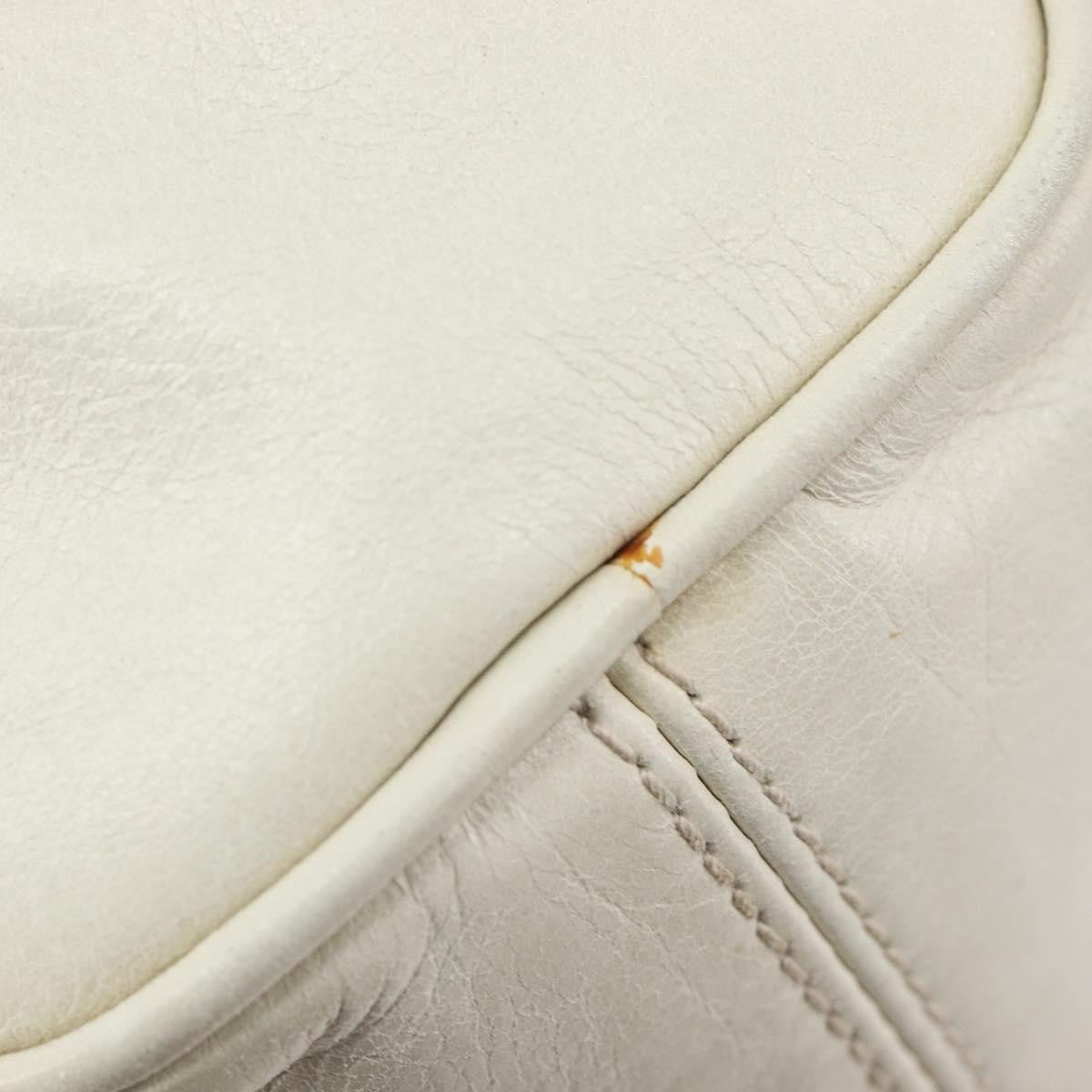 Miu Miu Beau Top Handle Leather White Leather Handbag (Pre-Owned)