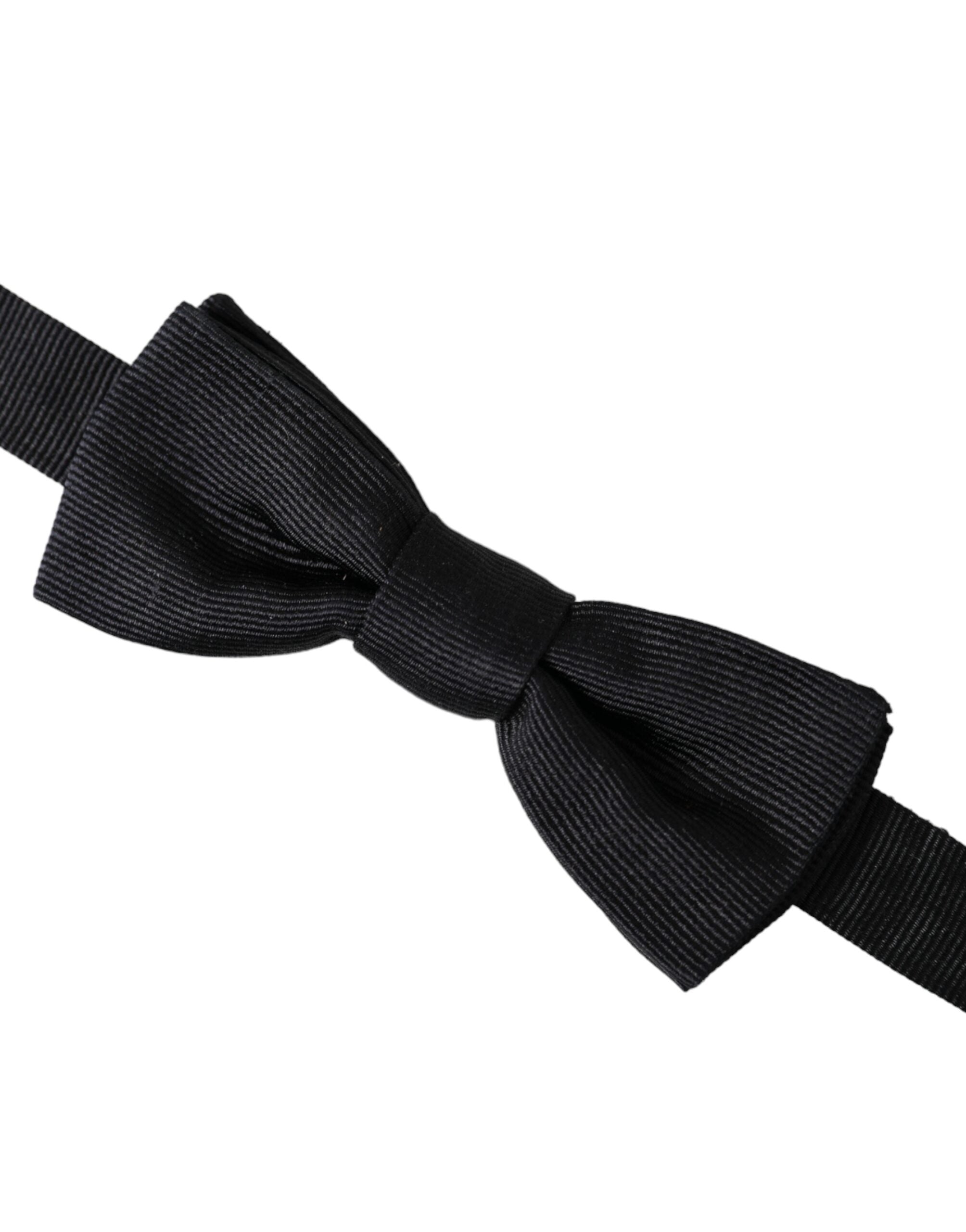 Dolce & Gabbana Black Silk Adjustable Neck Men Bow Men's Tie
