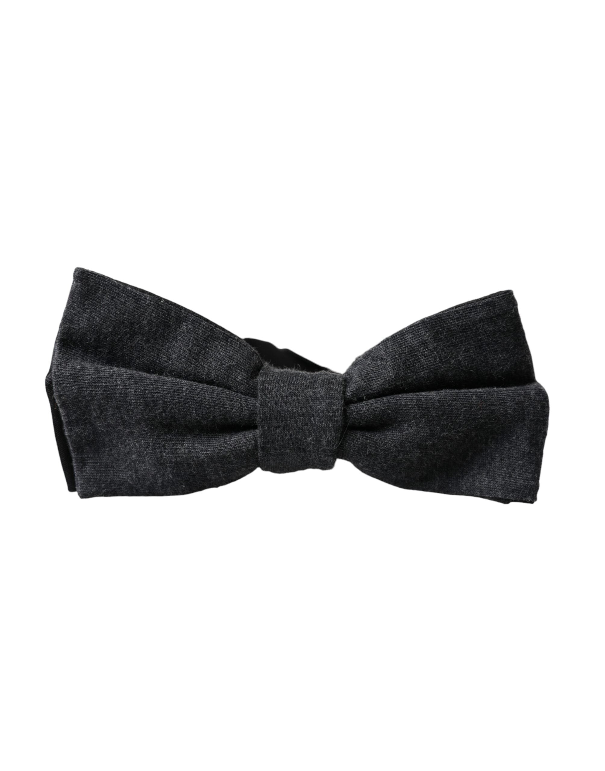Dolce & Gabbana Dark Gray Silk Adjustable Neck Men Bow Men's Tie