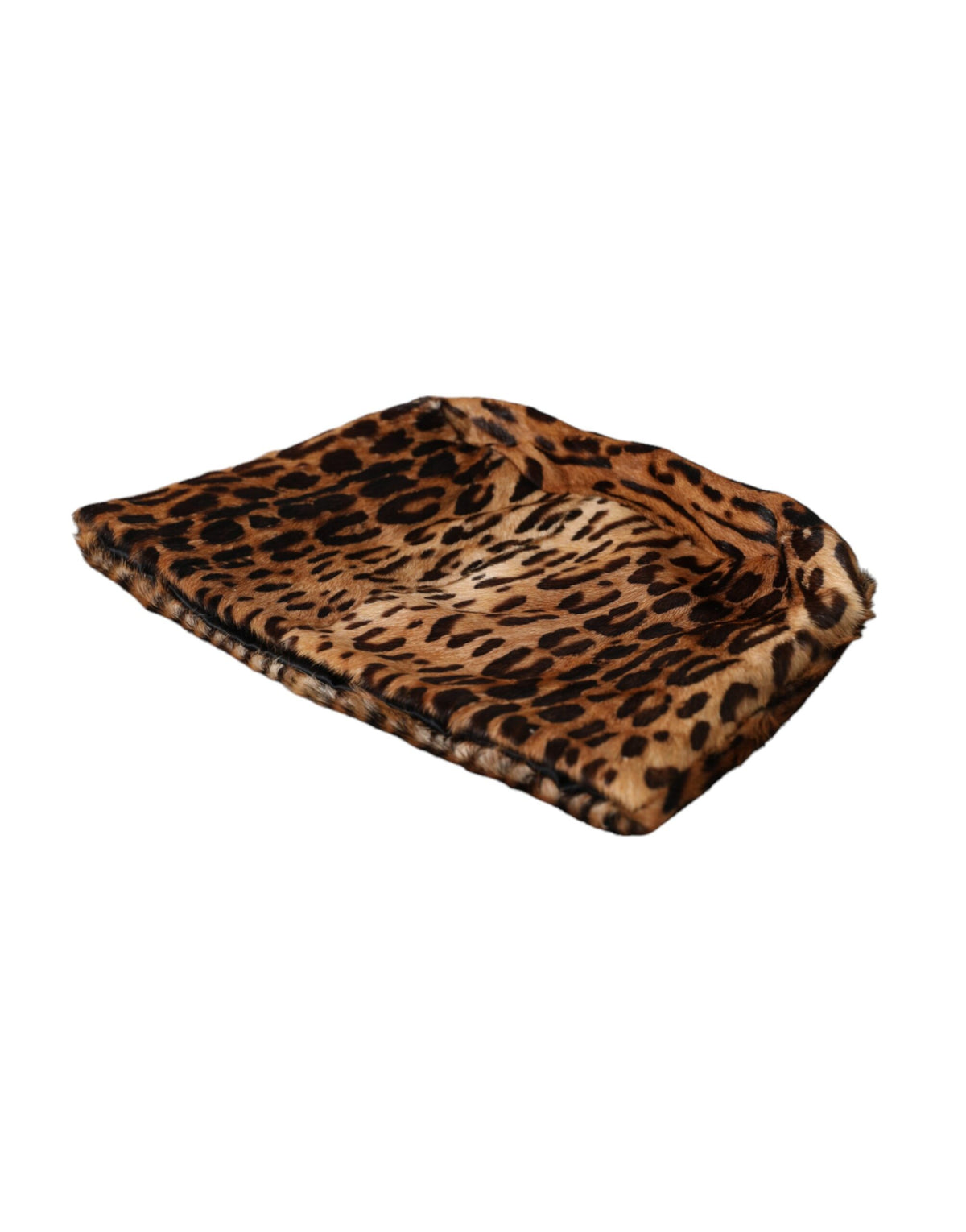 Dolce & Gabbana Brown Leopard Fur Women Bucket Women's Hat