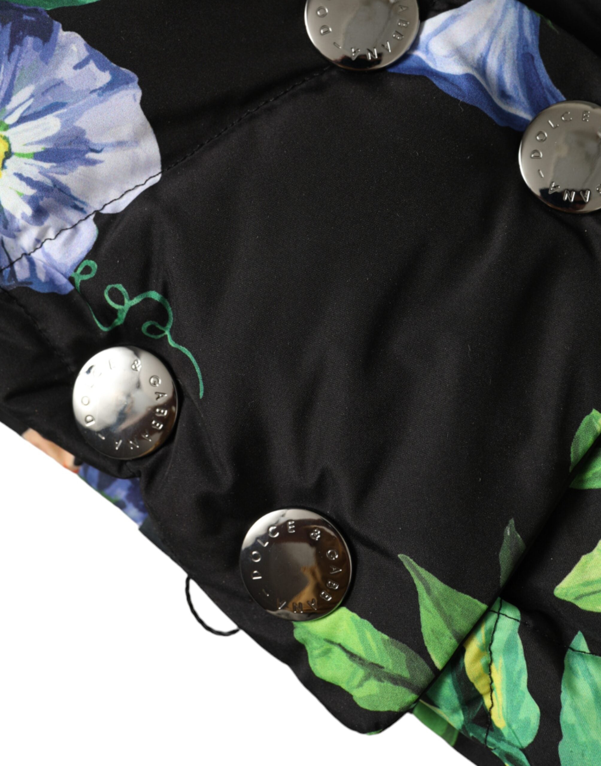 Dolce & Gabbana Black Floral Print Whole Head Wrap Women's Hat