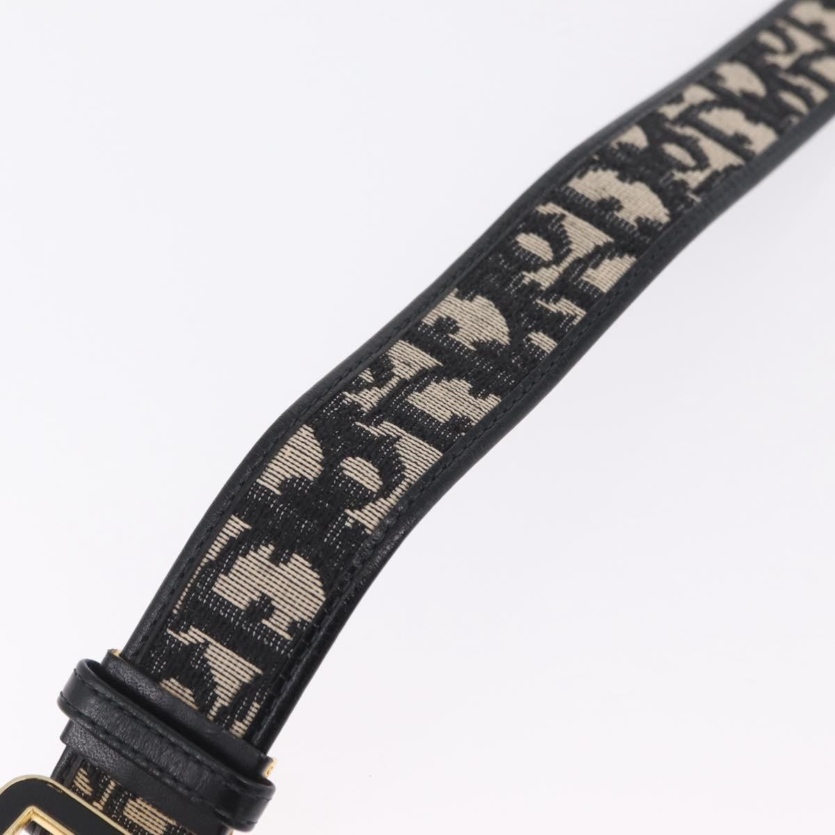 Christian Dior D Buckle Belt Canvas And Leather Navy Canvas Belts Accessory (Pre-Owned)