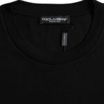 Dolce & Gabbana Black Cotton Round Neck Short Sleeves Men's T-shirt