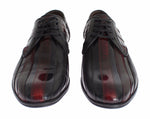 Dolce & Gabbana Black Bordeaux Leather Dress Formal Men's Shoes