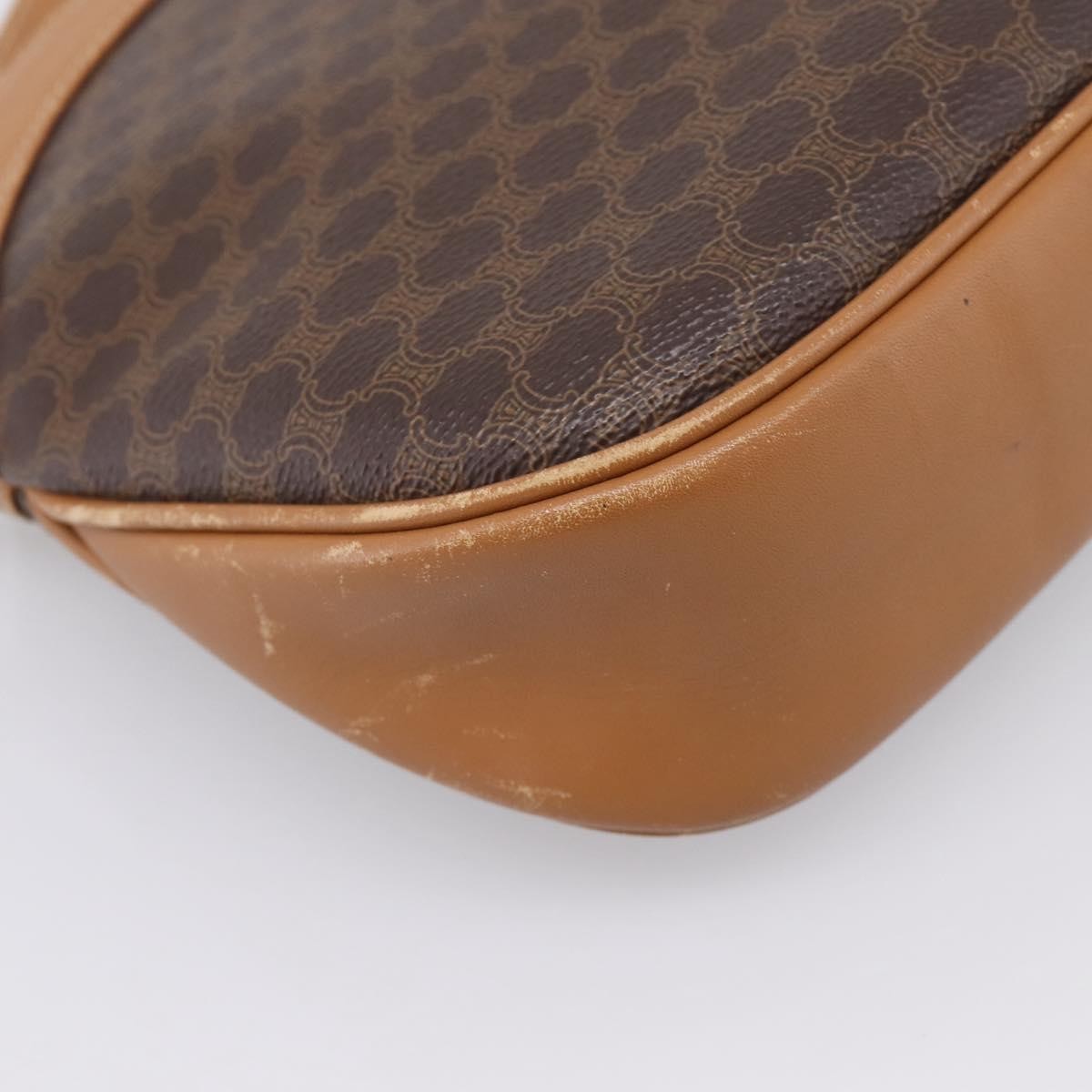Celine Macadam Shoulder Canvas Brown Canvas Crossbody Bag Bag (Pre-Owned)