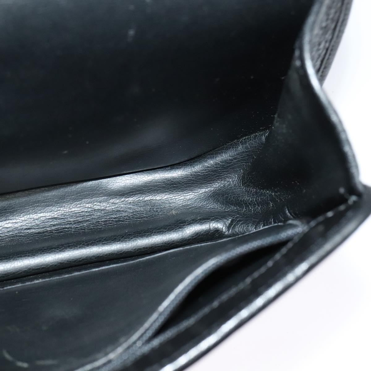 Christian Dior Vintage Cd Flap Leather Black Leather Shoulder Bag Bag (Pre-Owned)