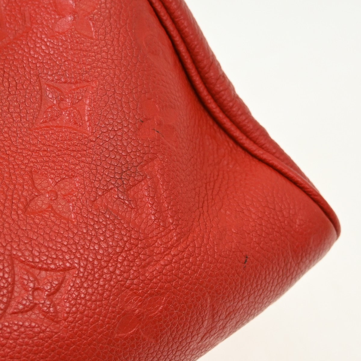 Louis Vuitton Speedy Bandouliere Nm Monogram Empreinte Leather Red Leather Handbag (Pre-Owned)