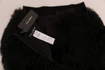 Dolce & Gabbana Black Mink Nutria Fur Mini Hot Women's Pants