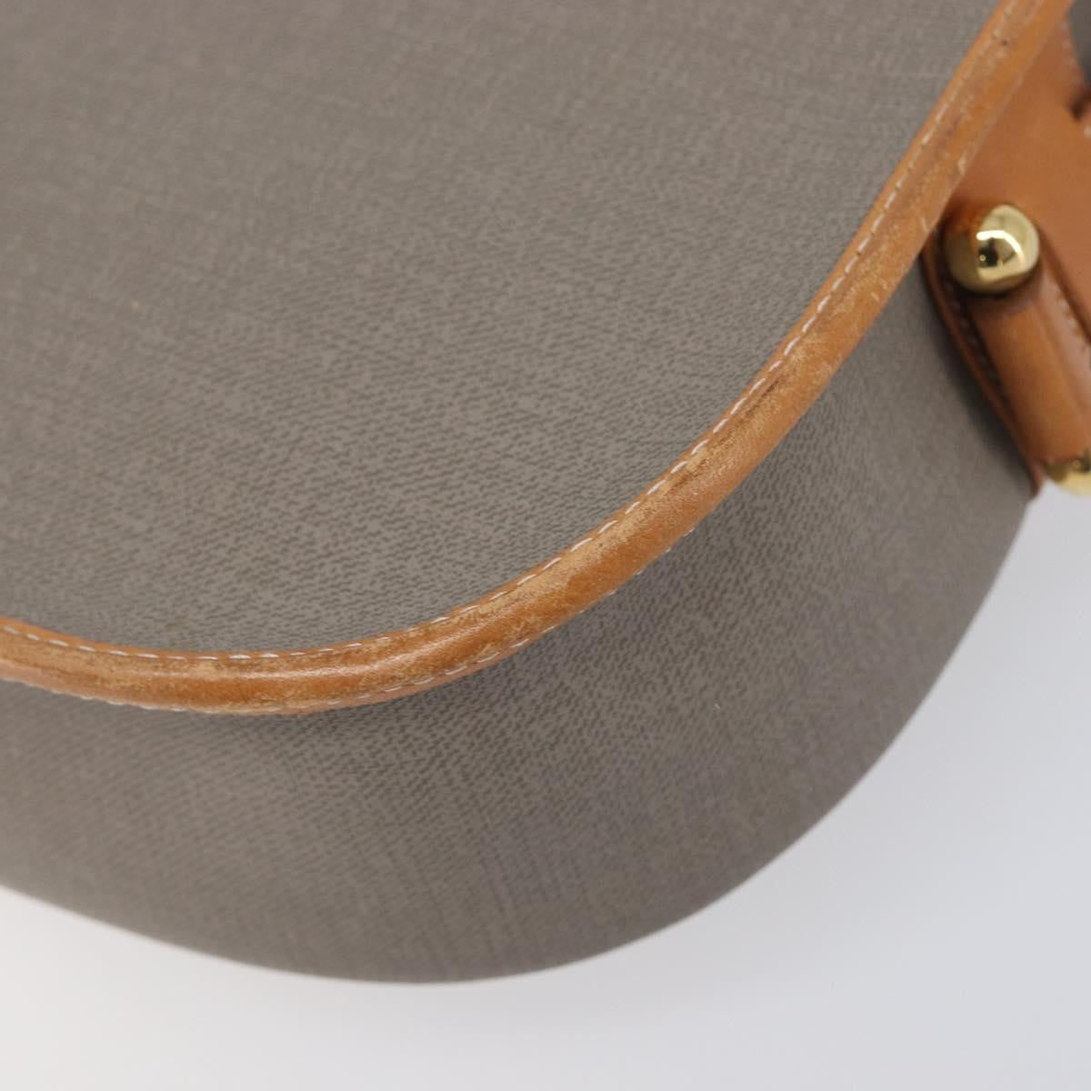 Christian Dior Vintage Cd Logo Canvas And Leather Gray Canvas Shoulder Bag Bag (Pre-Owned)