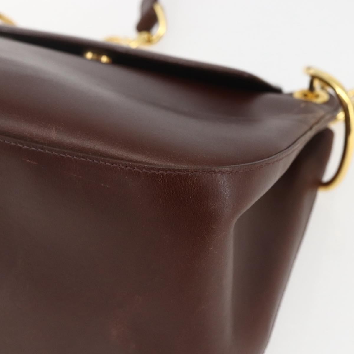 Prada Vintage Leather Brown Leather Shoulder Bag Bag (Pre-Owned)