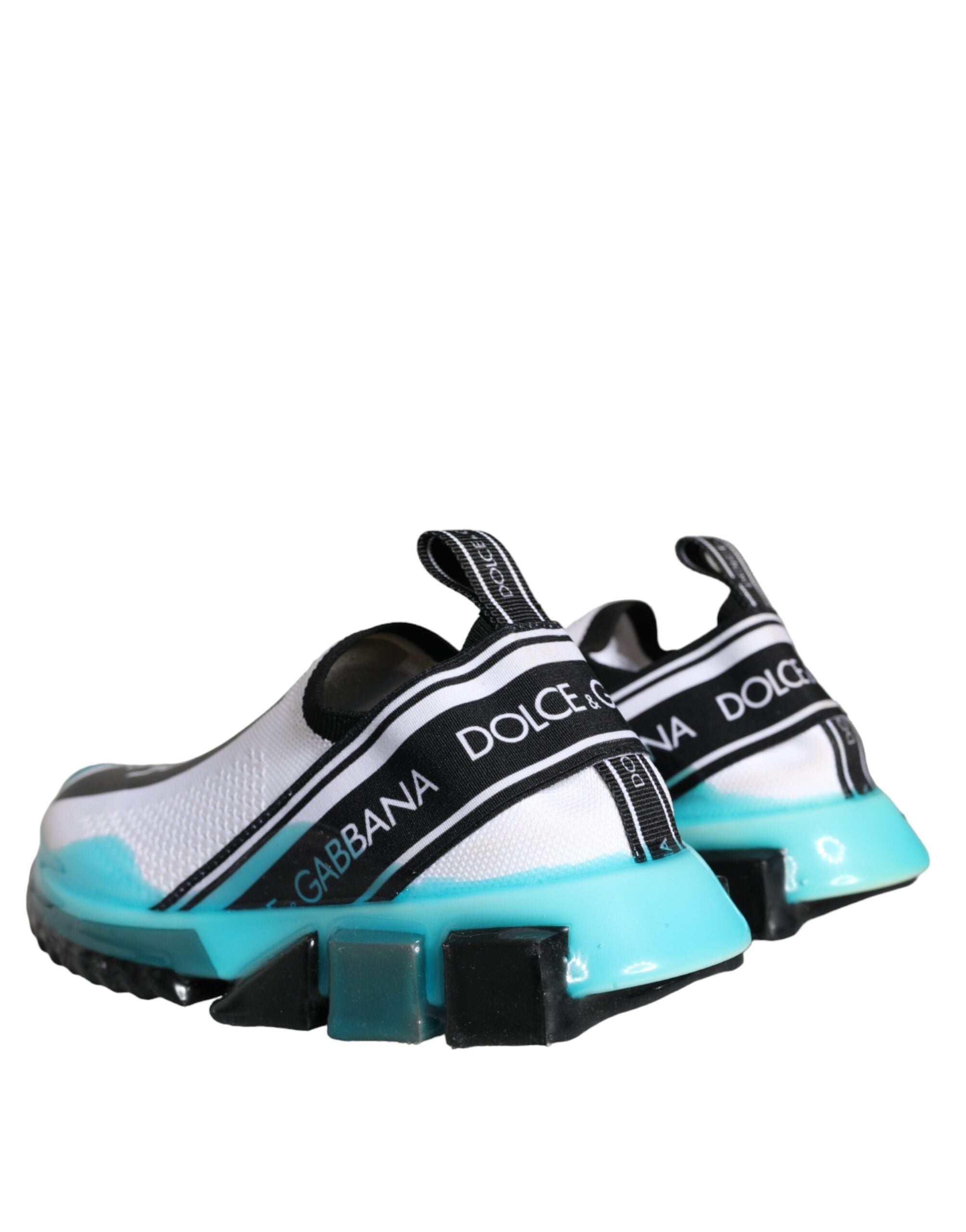 Dolce & Gabbana White Blue Slip On Sorrento Sneakers Women's Shoes (Pre-Owned)