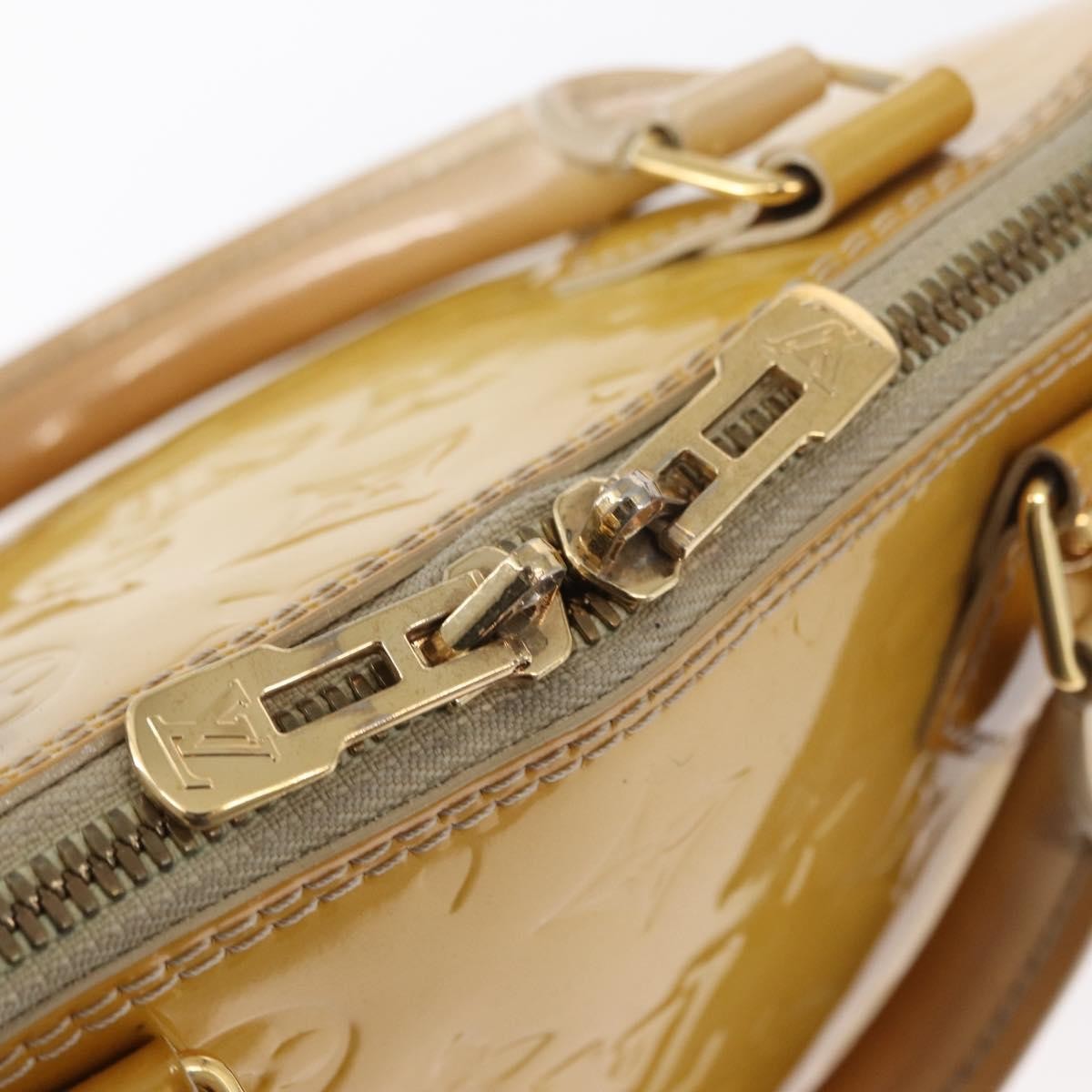 Louis Vuitton Alma Patent Leather Yellow Patent_Leather Handbag (Pre-Owned)