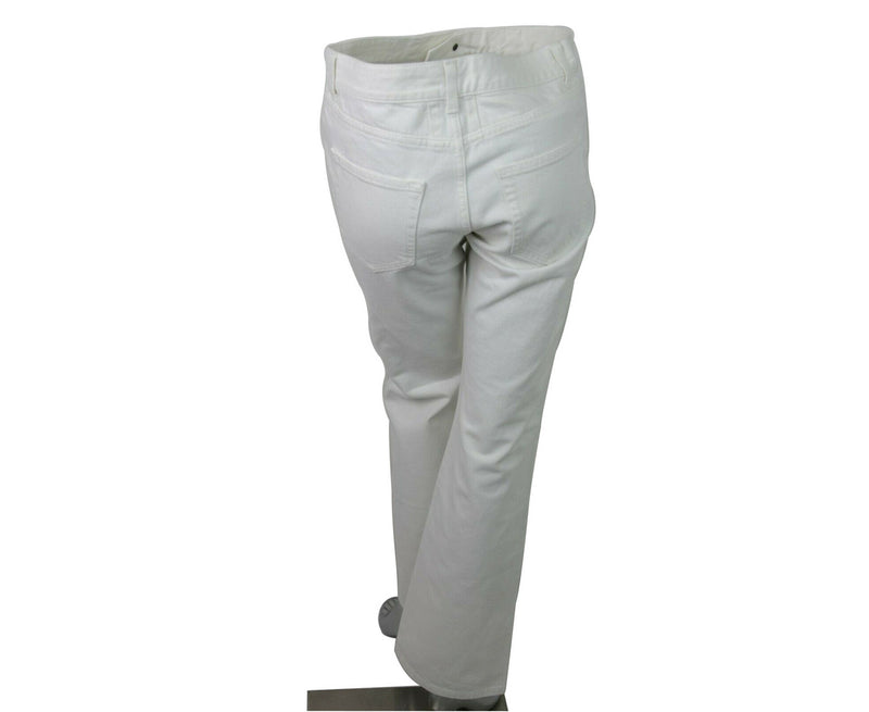 Saint Laurent Women's White Denim Flare Cropped Jeans (29)