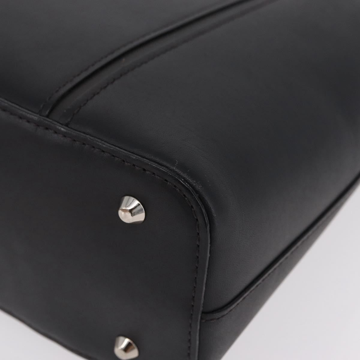 Burberry Vintage Leather Black Leather Handbag (Pre-Owned)