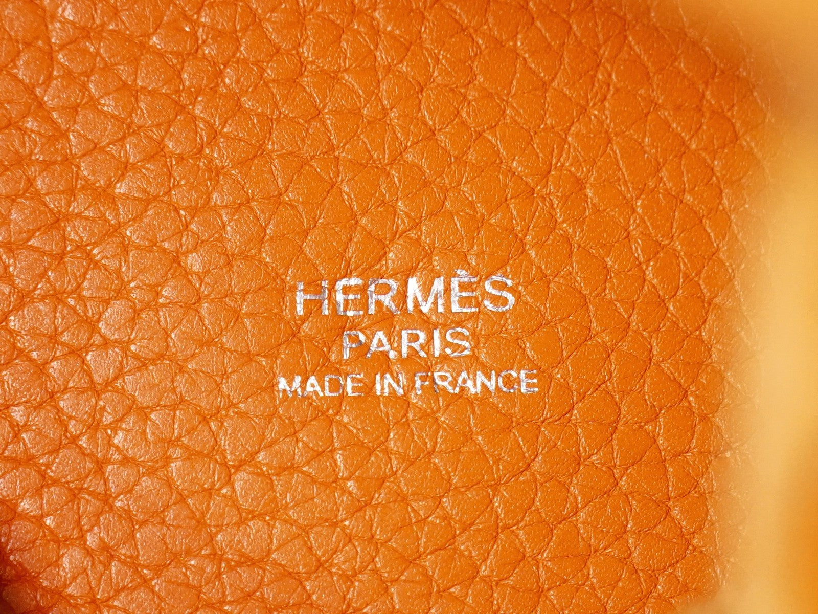 Hermes Picotin Lock Togo Orange Leather Handbag (Pre-Owned)