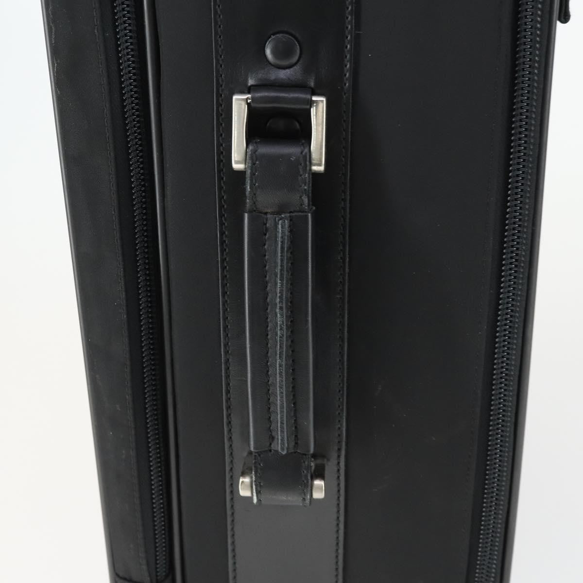 Prada Trolley Rolling Luggage Tessuto And Saffiano Leather Black Nylon Travel Bag Bag (Pre-Owned)