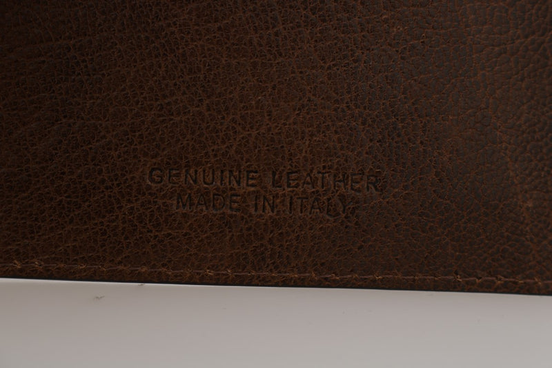 Billionaire Italian Couture Brown Leather Cardholder Men's Wallet