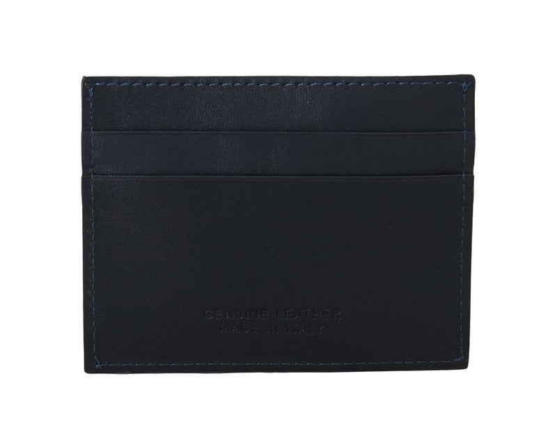 Billionaire Italian Couture Blue Leather Cardholder Men's Wallet