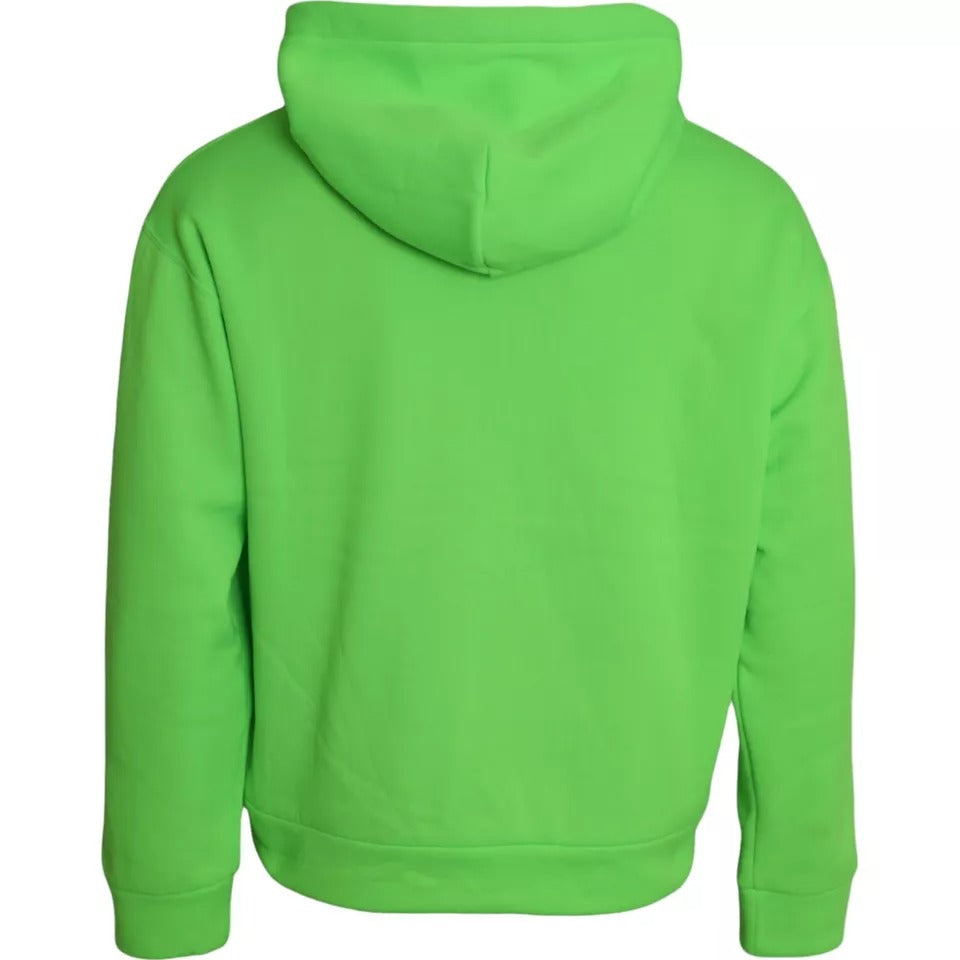 Dolce & Gabbana Green Logo Hooded Pullover Sweatshirt Men's Sweater (Pre-Owned)