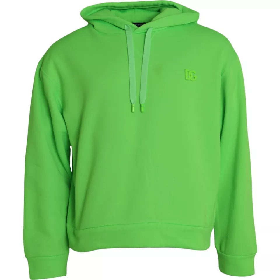 Dolce & Gabbana Green Logo Hooded Pullover Sweatshirt Men's Sweater (Pre-Owned)